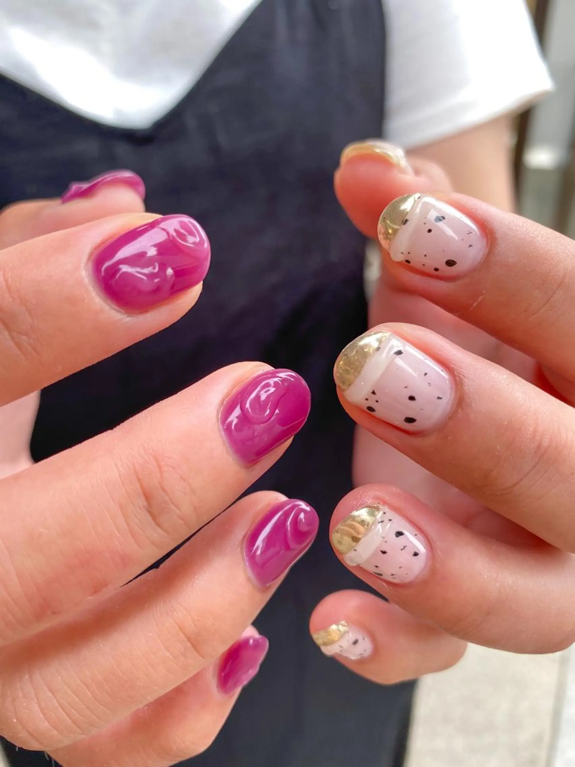 ネイル アートネイル フレンチネイル ミラーネイル ハンドネイル 表参道colore店 REICAのネイルデザイン