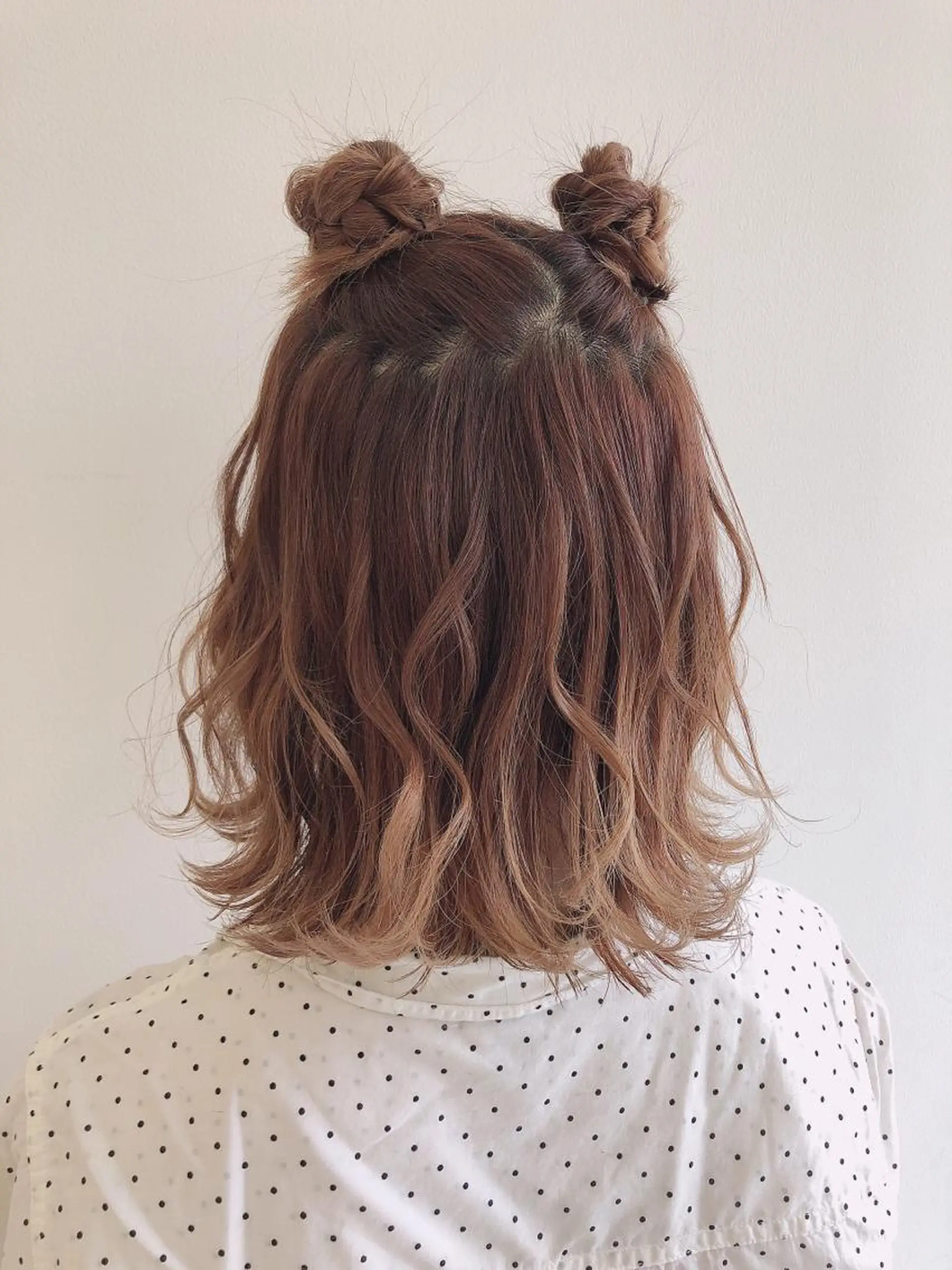 ミディアム カラー ヘアアレンジ 店長/mao/ 前髪/顔周りカットのヘアスタイル