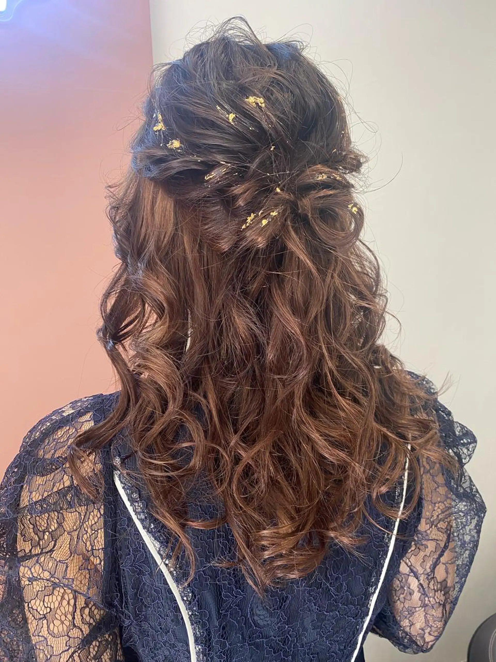 セミロング ヘアアレンジ ハーフアップ ヘアセット pep natsumiのヘアスタイル