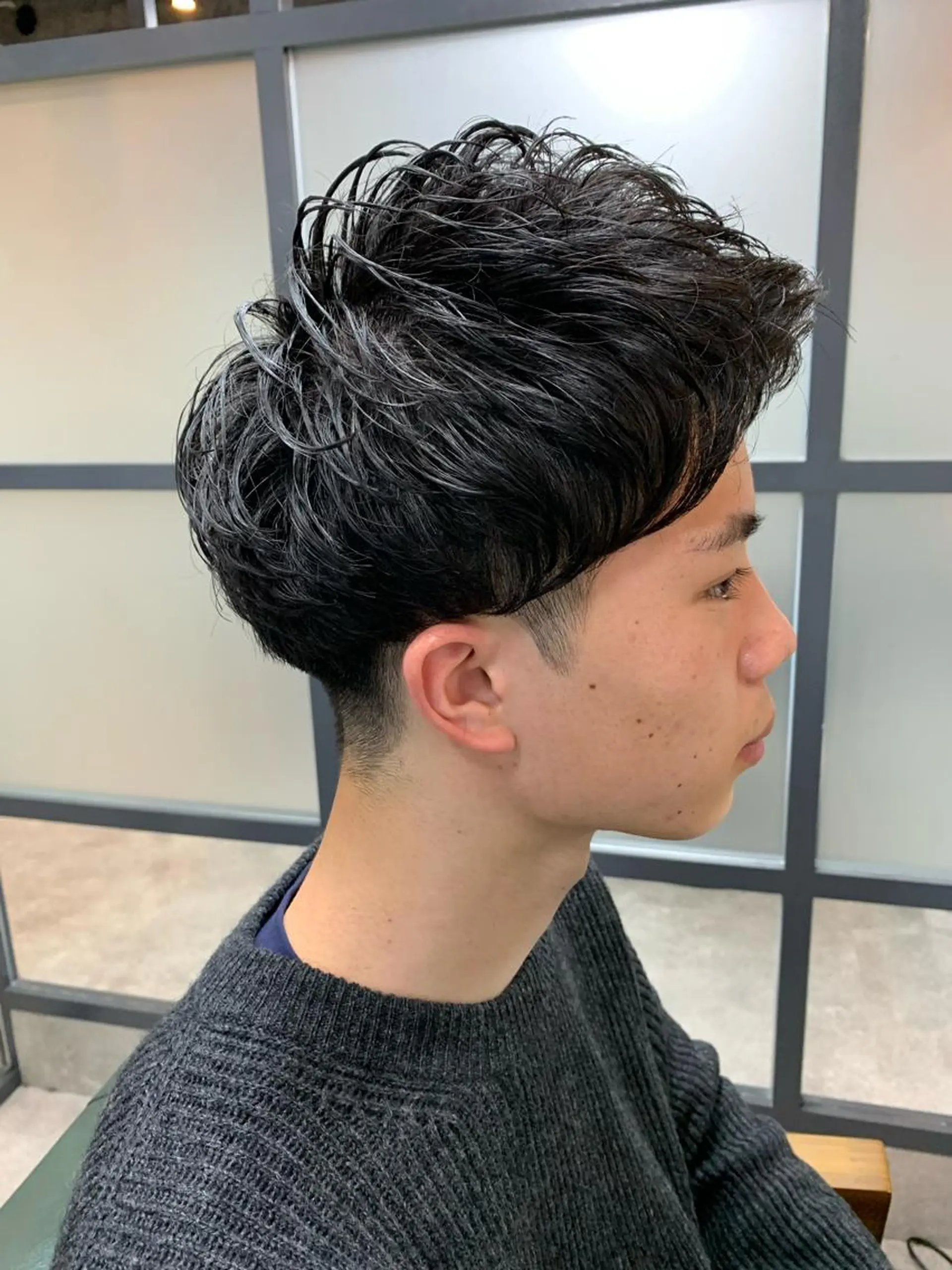 ショート パーマ メンズ カット パーマ 【S.BROOM】 店長　西川徹のヘアスタイル