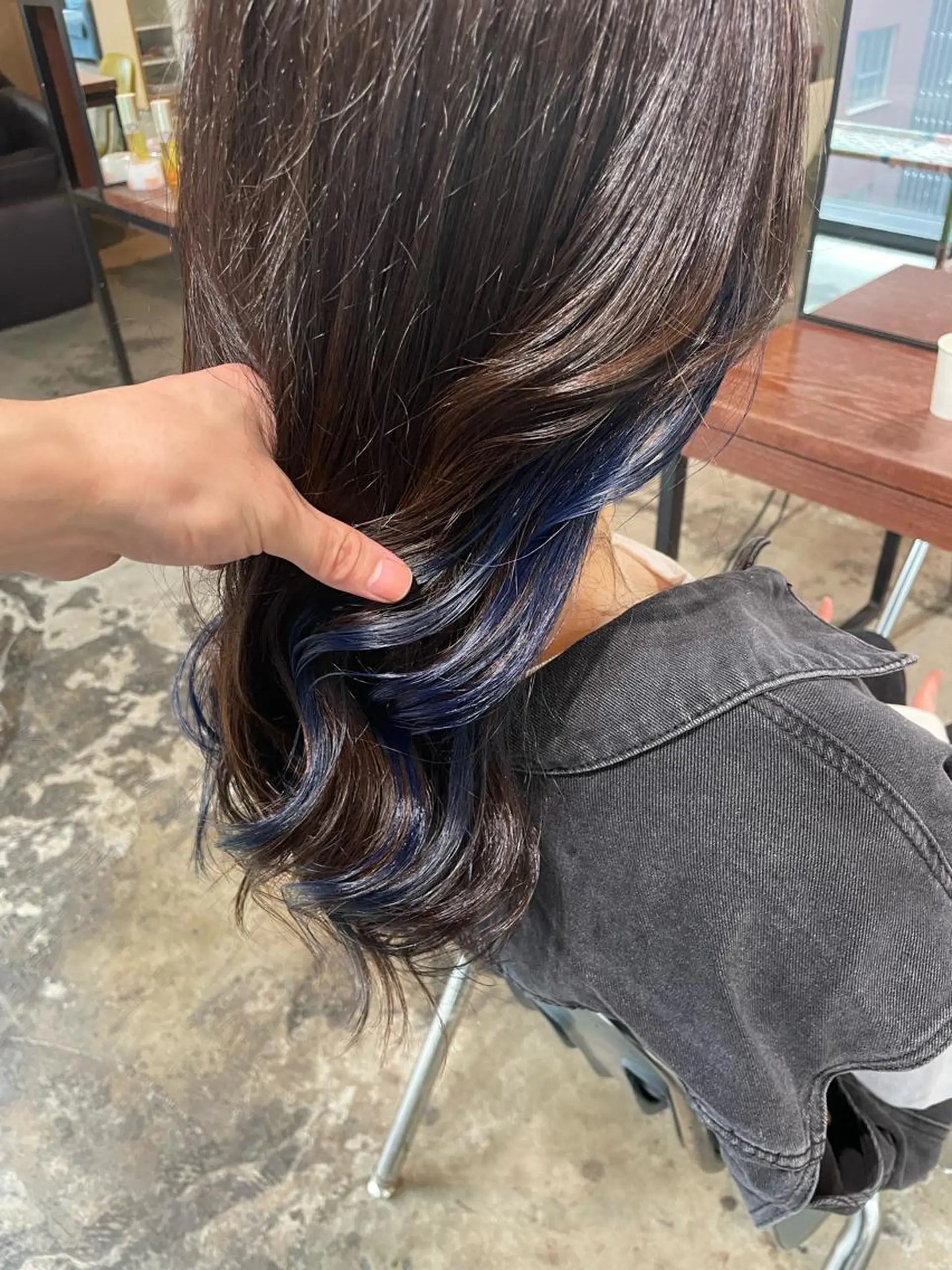 セミロング カラー セミロングパーマ バレイヤージュ ダブルカラー グラデーションカラー ハイライトカラー La fith hair ray所属・メンズ/パーマ/ ブリーチ/KAITOのヘアスタイル