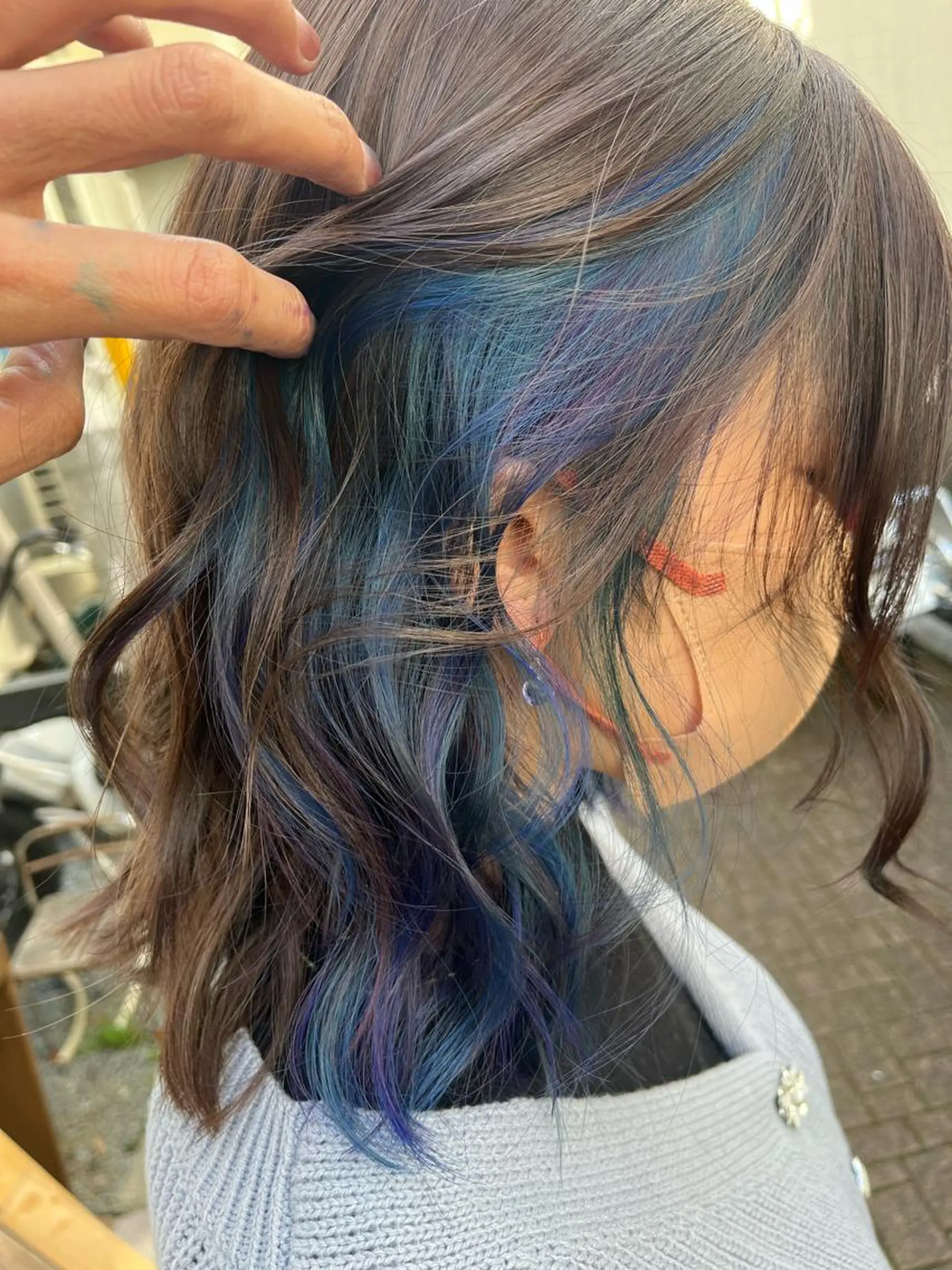 ミディアム カラー ショートボブ ボブレイヤー アッシュ バレイヤージュ ミストバング カット ヘアカラー トリートメント 原宿サロン代表 デザインカラー伊藤卓のヘアスタイル