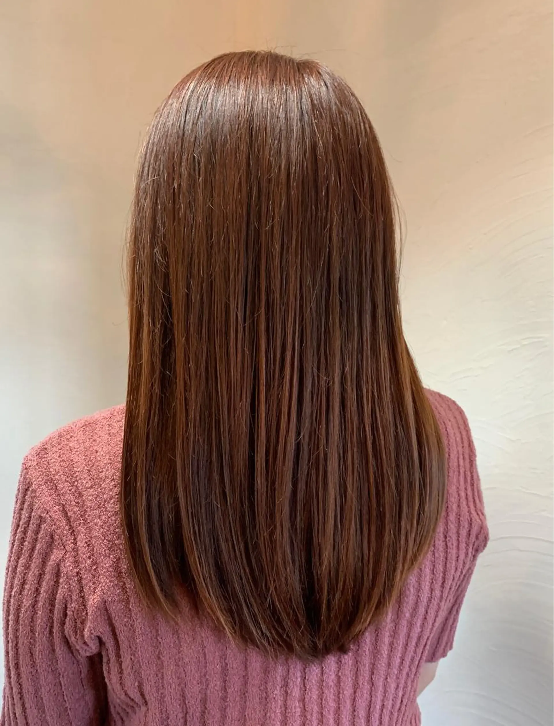 ロング カラー ベージュカラー ピンクカラー ピンクベージュ 菅野 愛のヘアスタイル