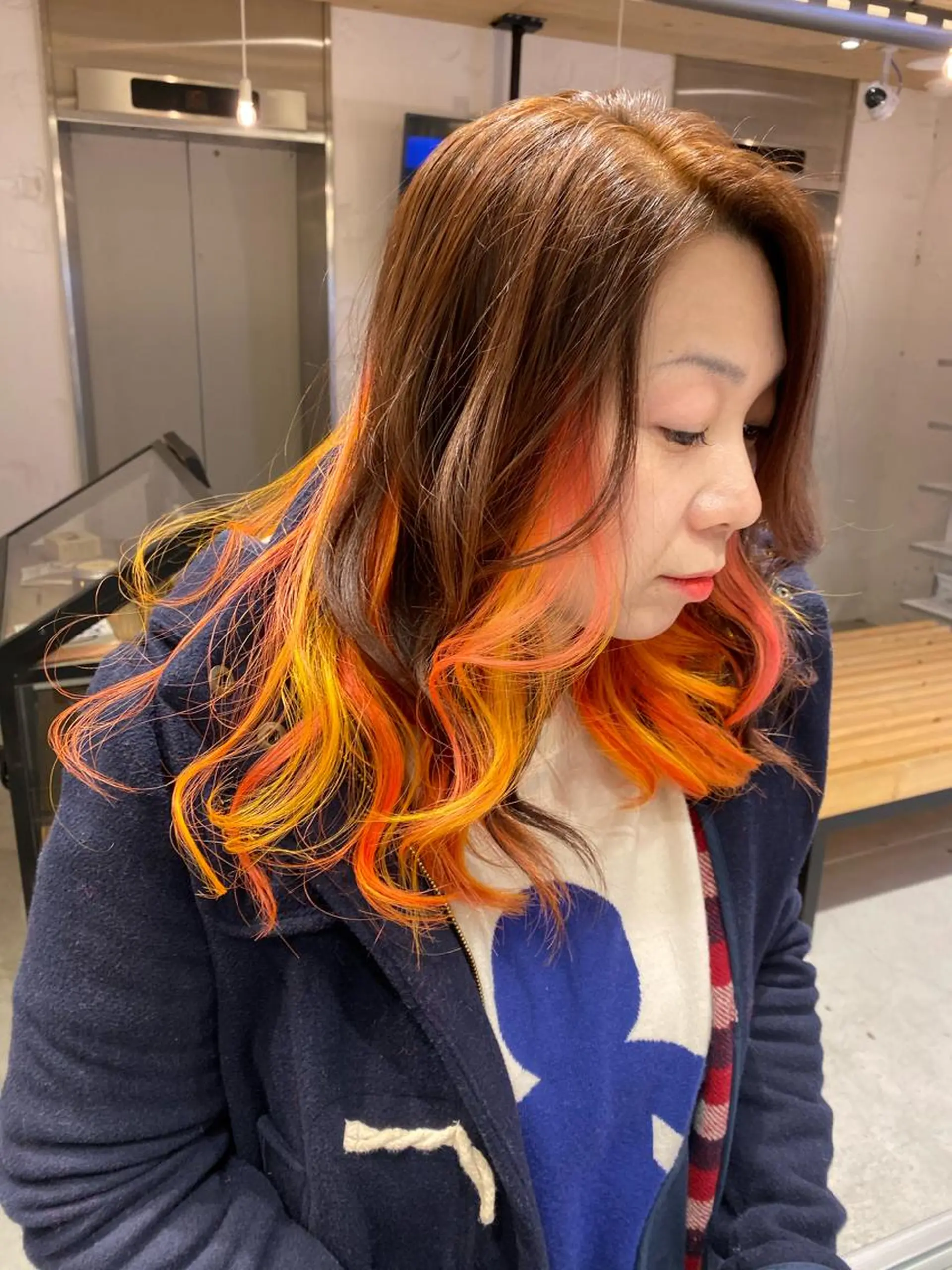 ロング カラー ヘアカラー トリートメント welring hair salonのヘアスタイル