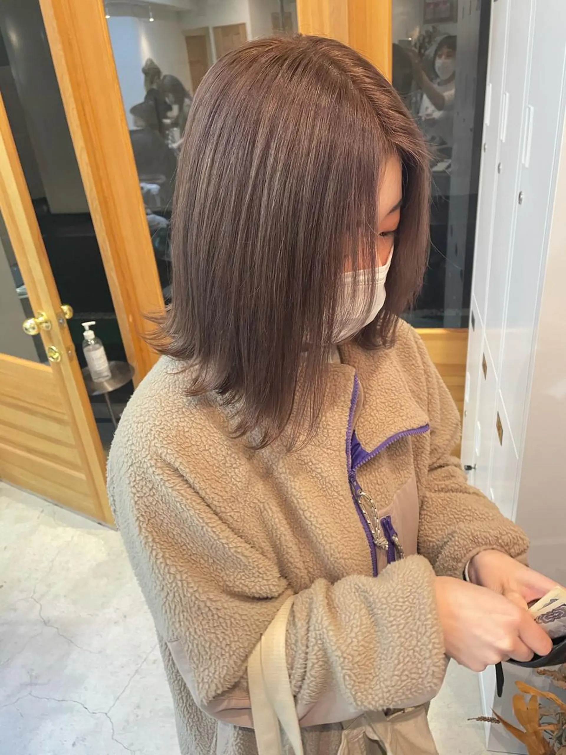 ミディアム カラー ラベンダーカラー ラベンダーピンク ピンクカラー ヘアカラー 中目黒🌼 🌼ハナのヘアスタイル