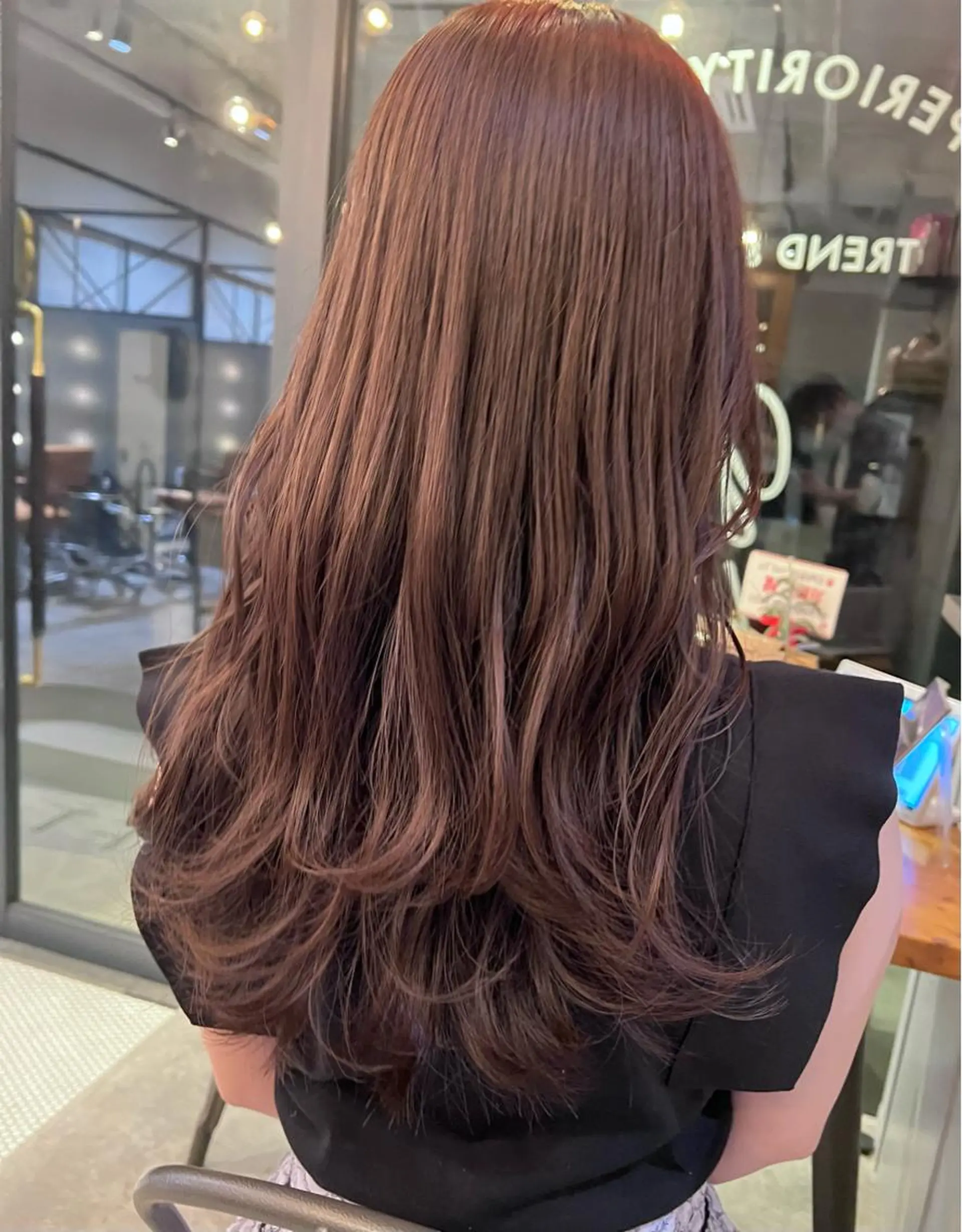 ロング カット ヘアカラー 酸性ストレート/ブリ ーチなし/中村 匠のヘアスタイル