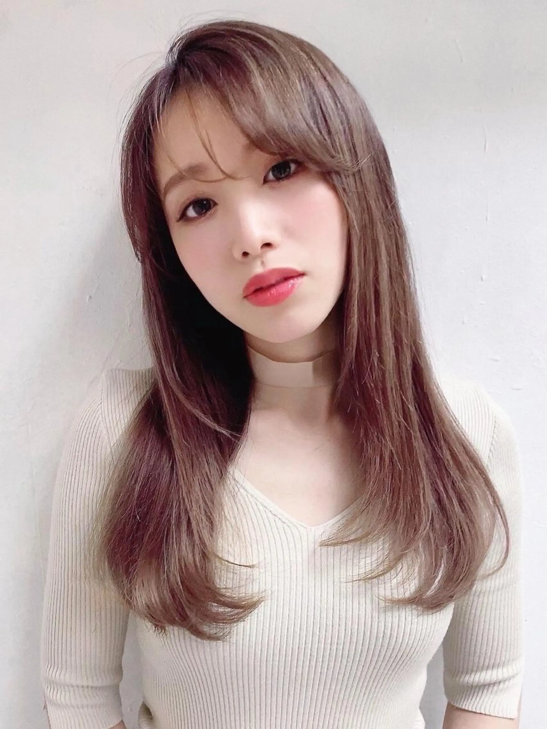 ロング カラー カット ヘアカラー トリートメント Akane レイヤー/艶カラーのヘアスタイル