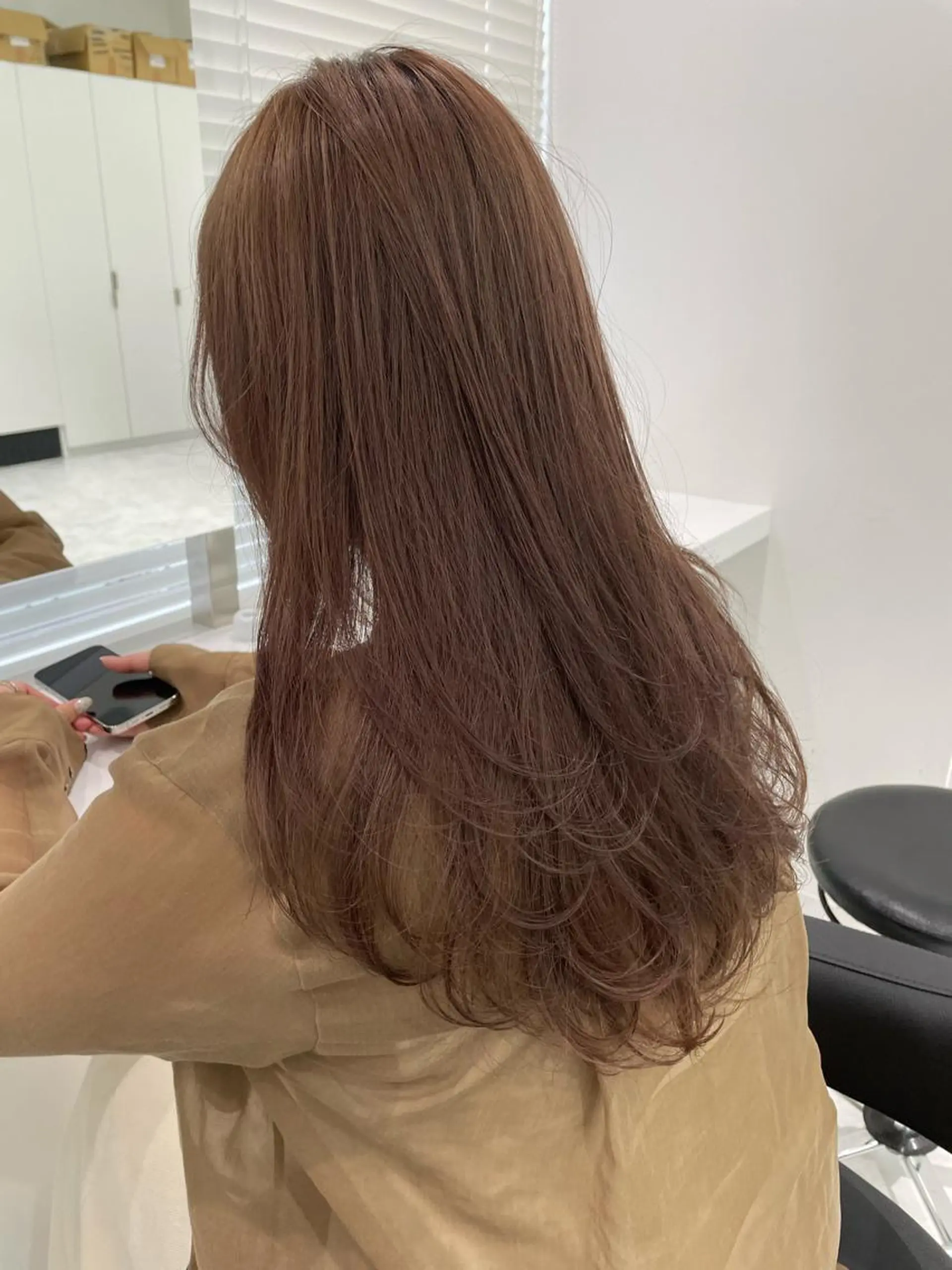 セミロング カラー ヘアアレンジ ベージュカラー ピンクカラー 髪質改善/美髪矯正 艶髪/Takutoのヘアスタイル