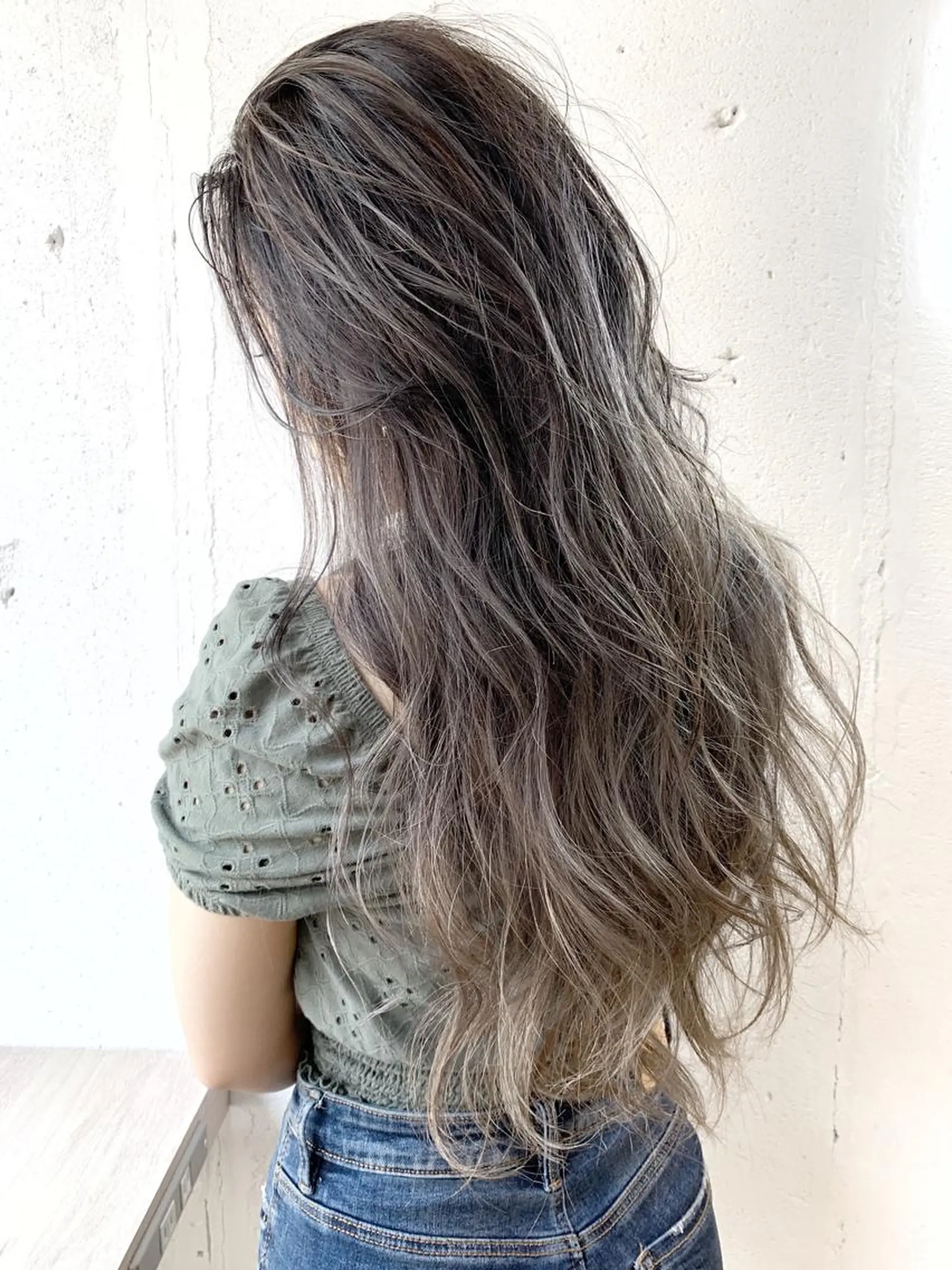 セミロング カラー ヘアアレンジ カット ヘアカラー WATARU🔥／ 外国人風ハイライトのヘアスタイル