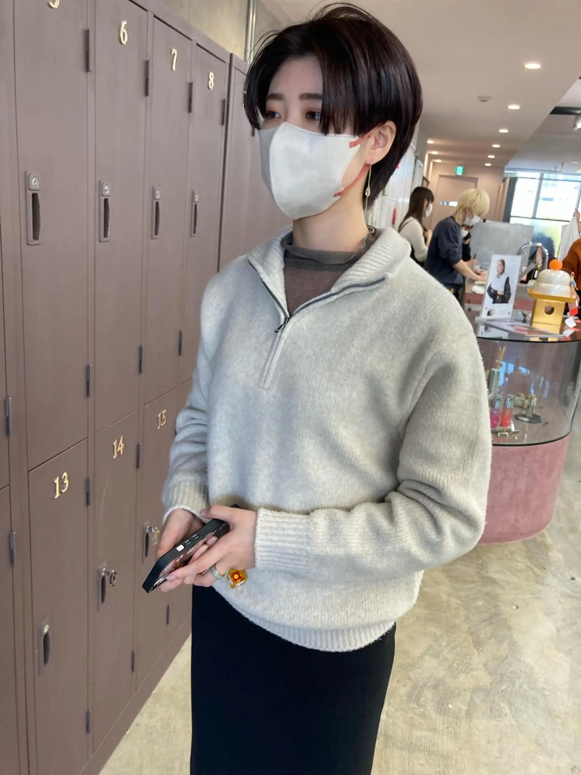 ショート カラー ベージュカラー ラベンダーカラー ラベンダーベージュ カット 縮毛矯正 小木曽智美 /ボブ/ショートのヘアスタイル