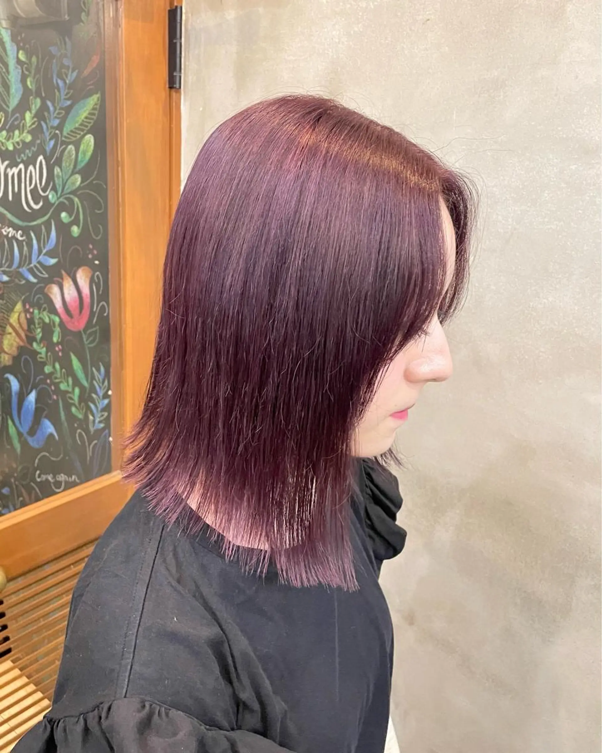 ミディアム カラー ヘアアレンジ ヘアカラー 【ピンク/韓国ヘア/ ヘアセット】亜海のヘアスタイル