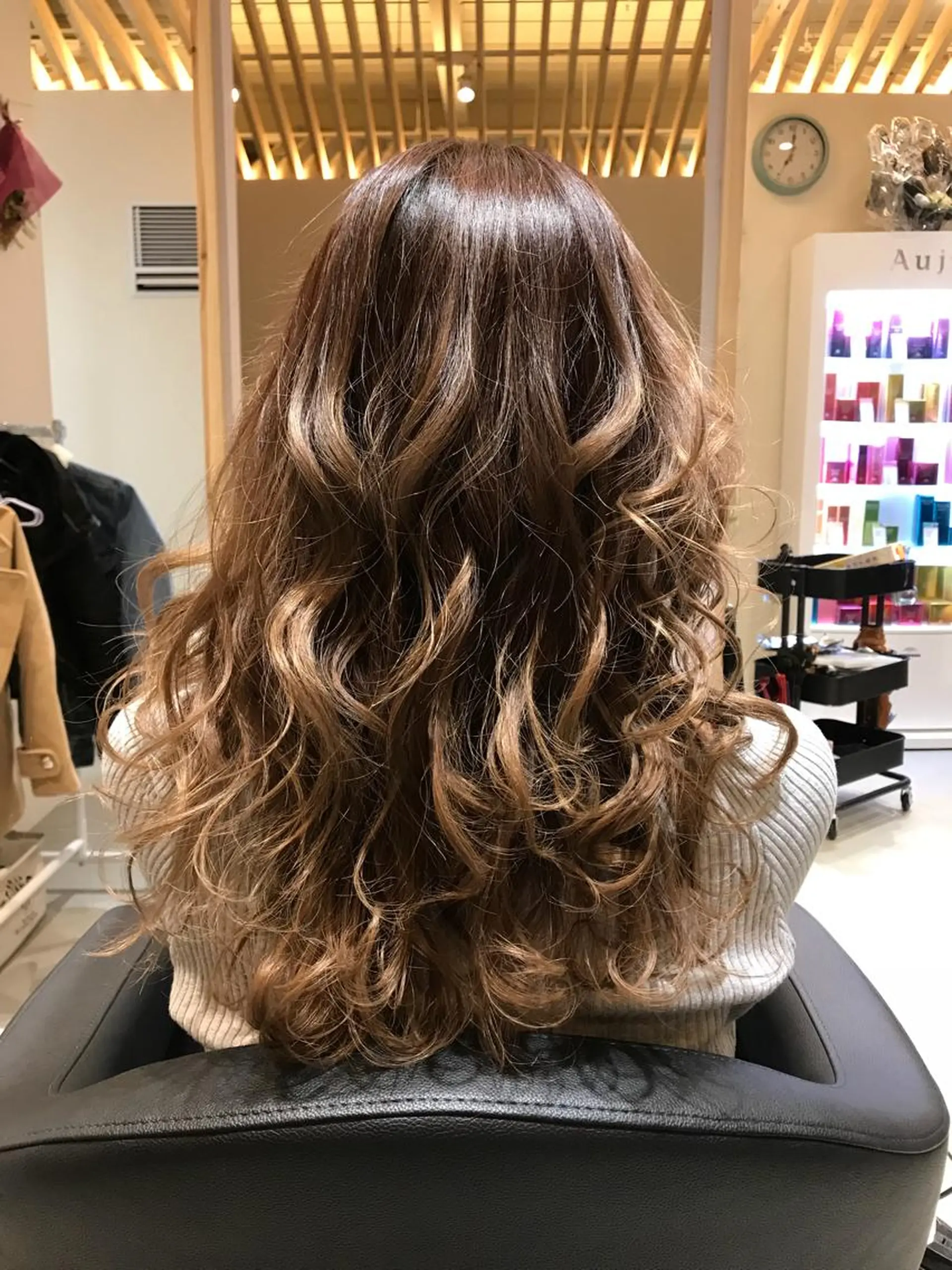 セミロング カラー 関口 友行のヘアスタイル
