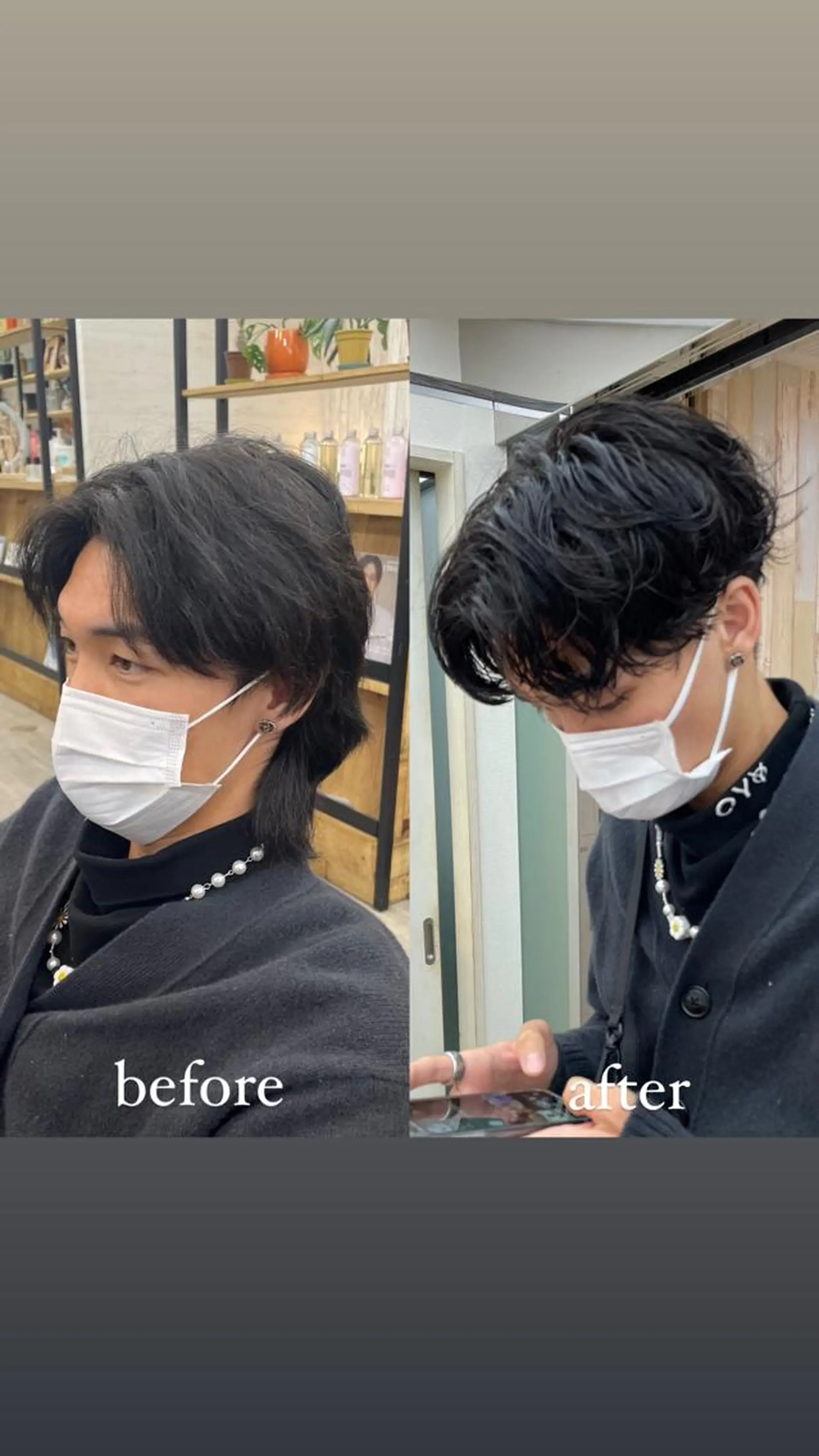 ショート パーマ メンズ カット パーマ HIKARU副店長/ ✨️髪質改善のヘアスタイル