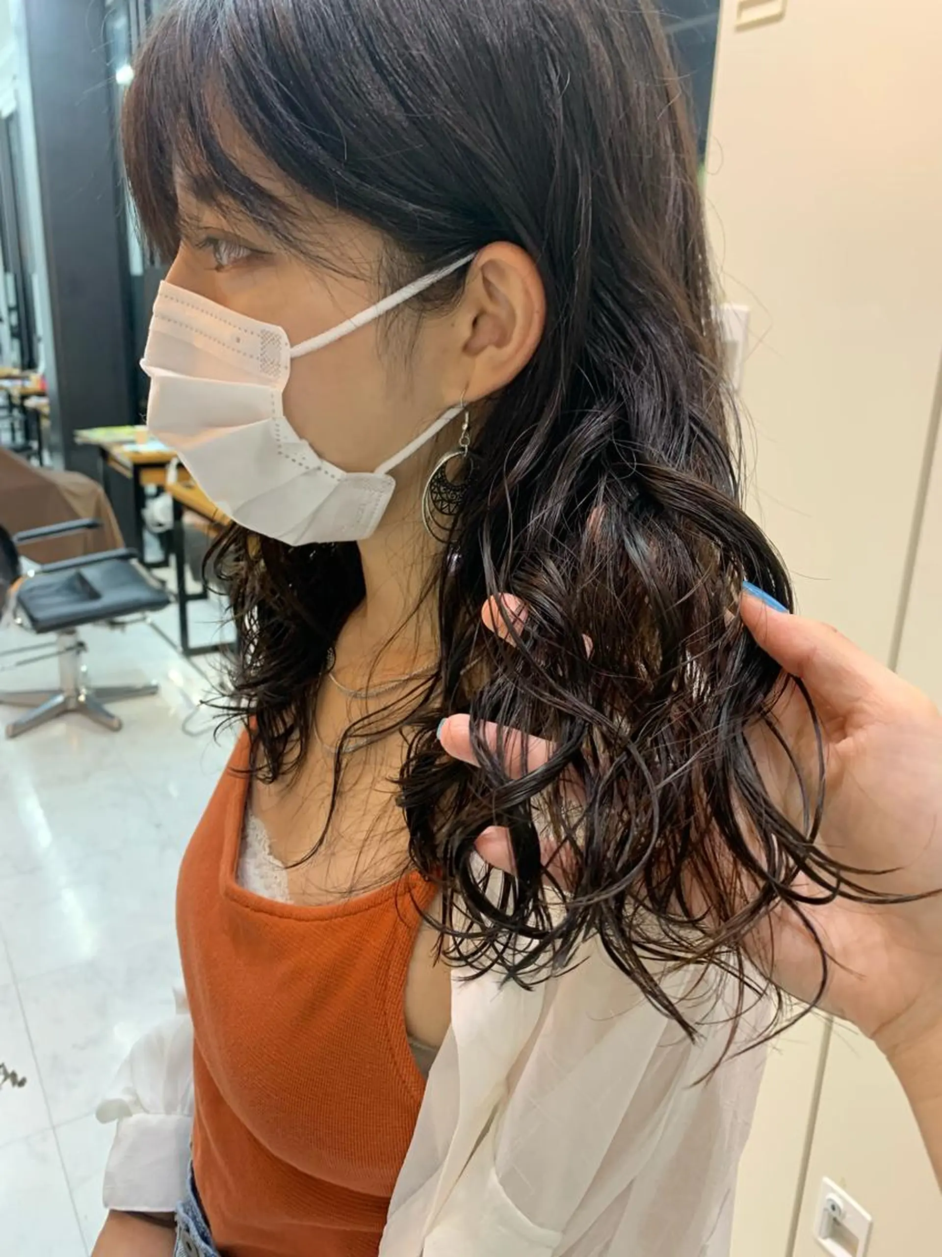 ロング 🌷ラベンダーピンク 顔まわり🌷ねいろのヘアスタイル