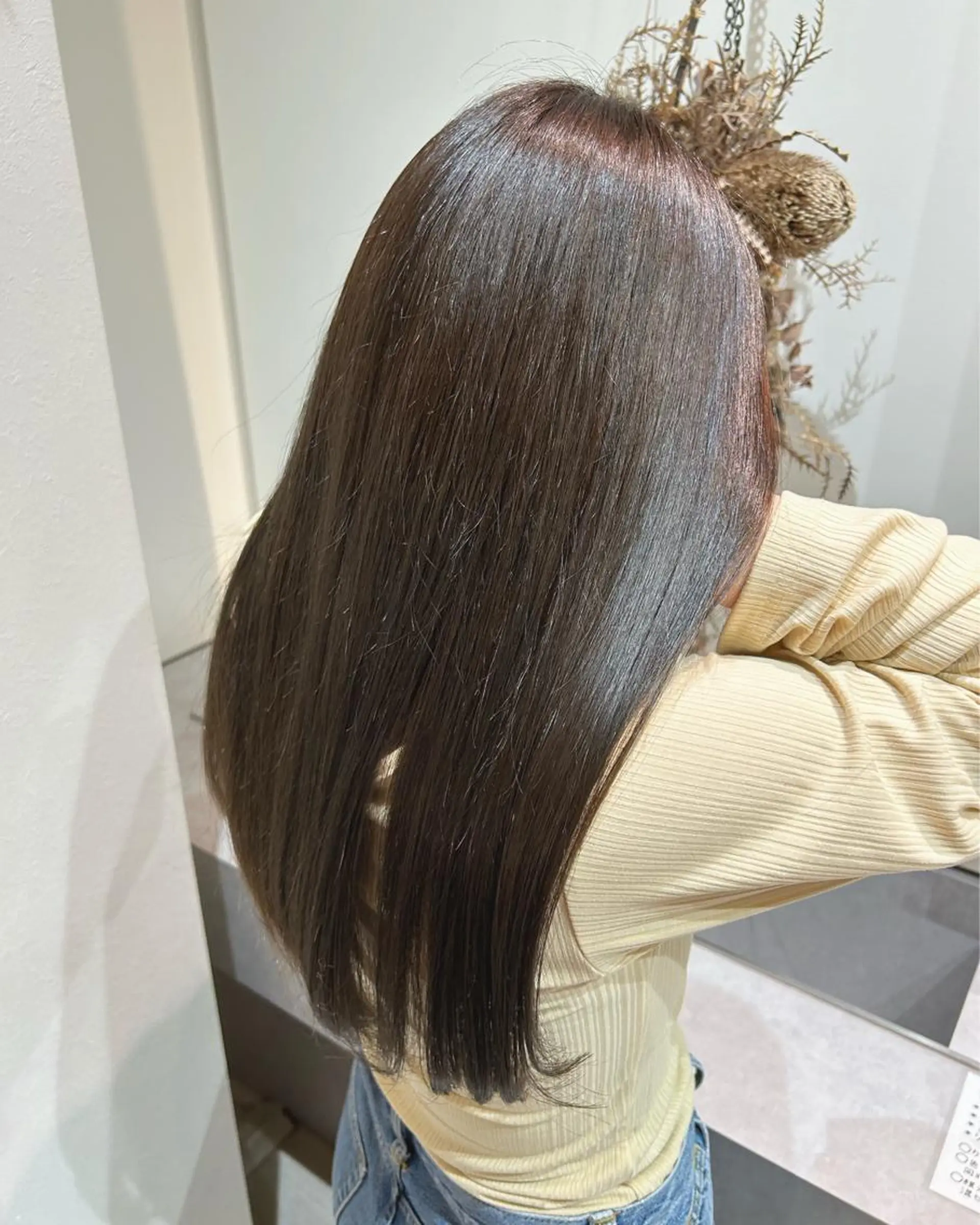 ロング カット 縮毛矯正 透明感カラー♡ Mahoのヘアスタイル