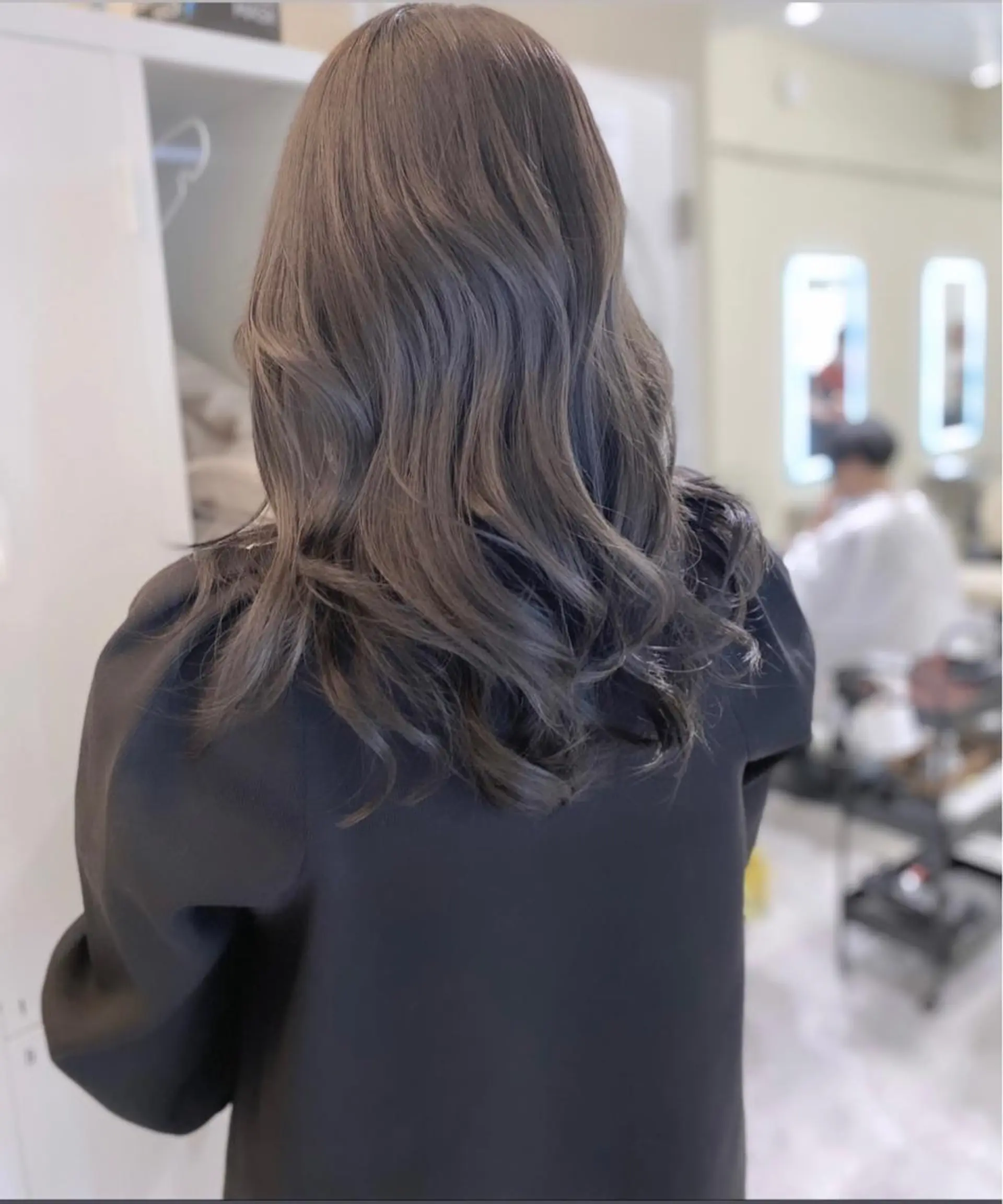 ロング カラー バレイヤージュ ベージュカラー ブリーチ 透明感カラー デザインカラー カット ヘアカラー トリートメント opus 店長大和 レイヤー/赤み消しのヘアスタイル