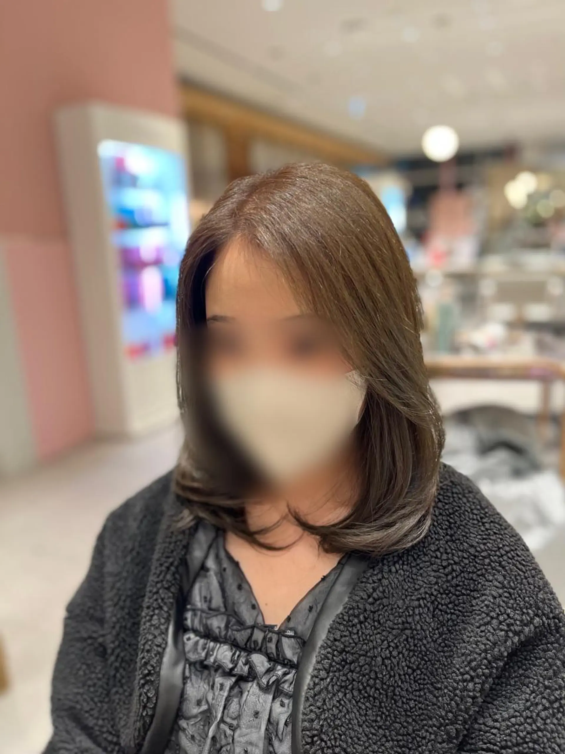 セミロング カット ヘアカラー 赤羽今日子/レイヤー /盛れる顔まわりのヘアスタイル