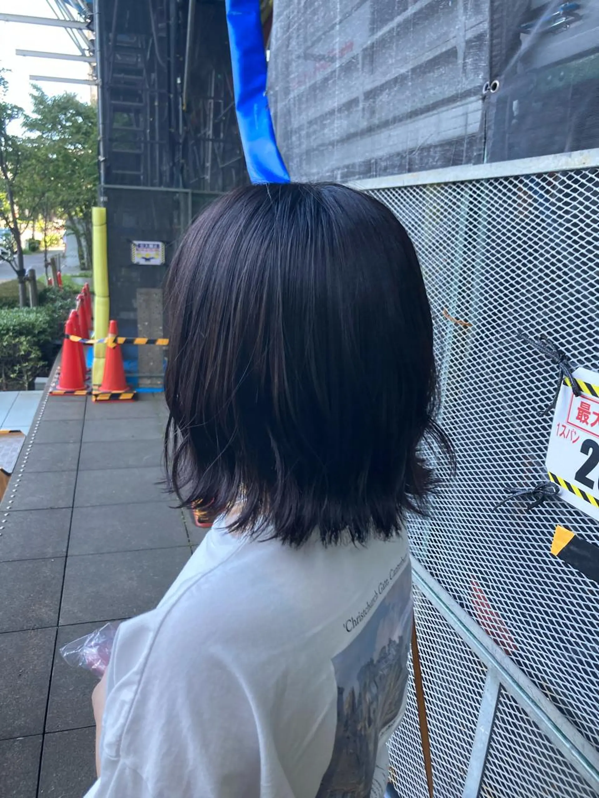 ミディアム カラー ヘアアレンジ 黒髪 ブルーカラー ブルーブラック ボブ 🌟東銀座マンツーマ ン🌟タカナシのヘアスタイル