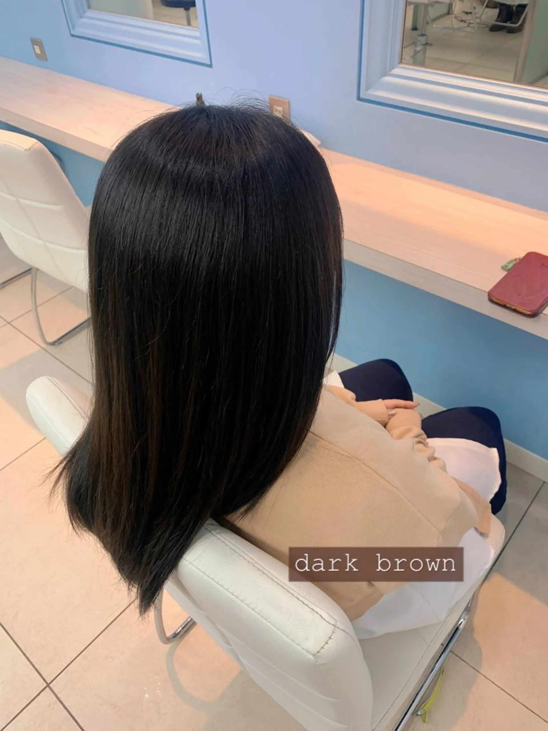 ロング カラー ブラウンカラー ダークブラウン ✂︎レディース のメンズカット屋さんのヘアスタイル