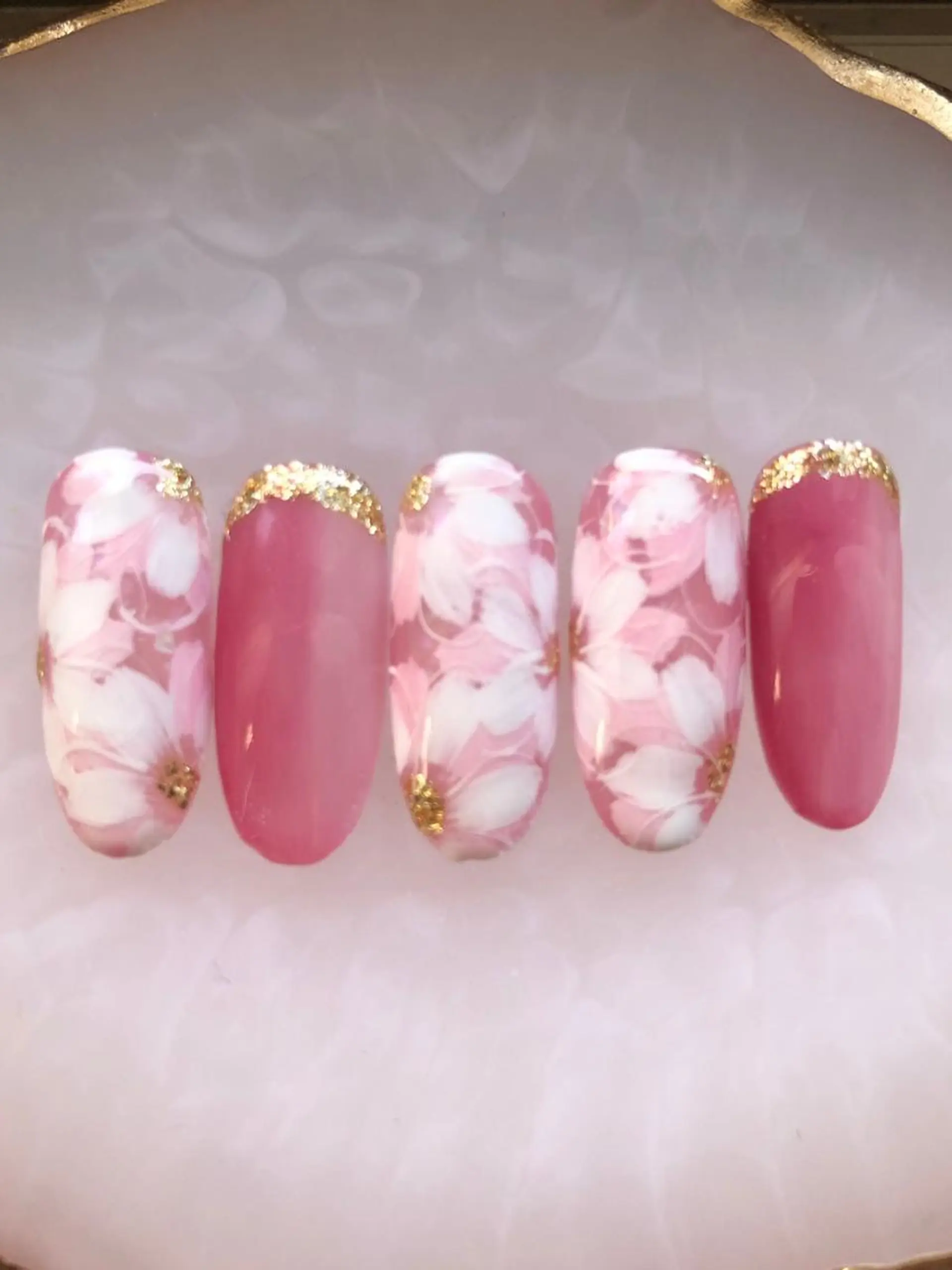 ネイル フラワーネイル ハンドネイル 奥園 良恵のネイルデザイン