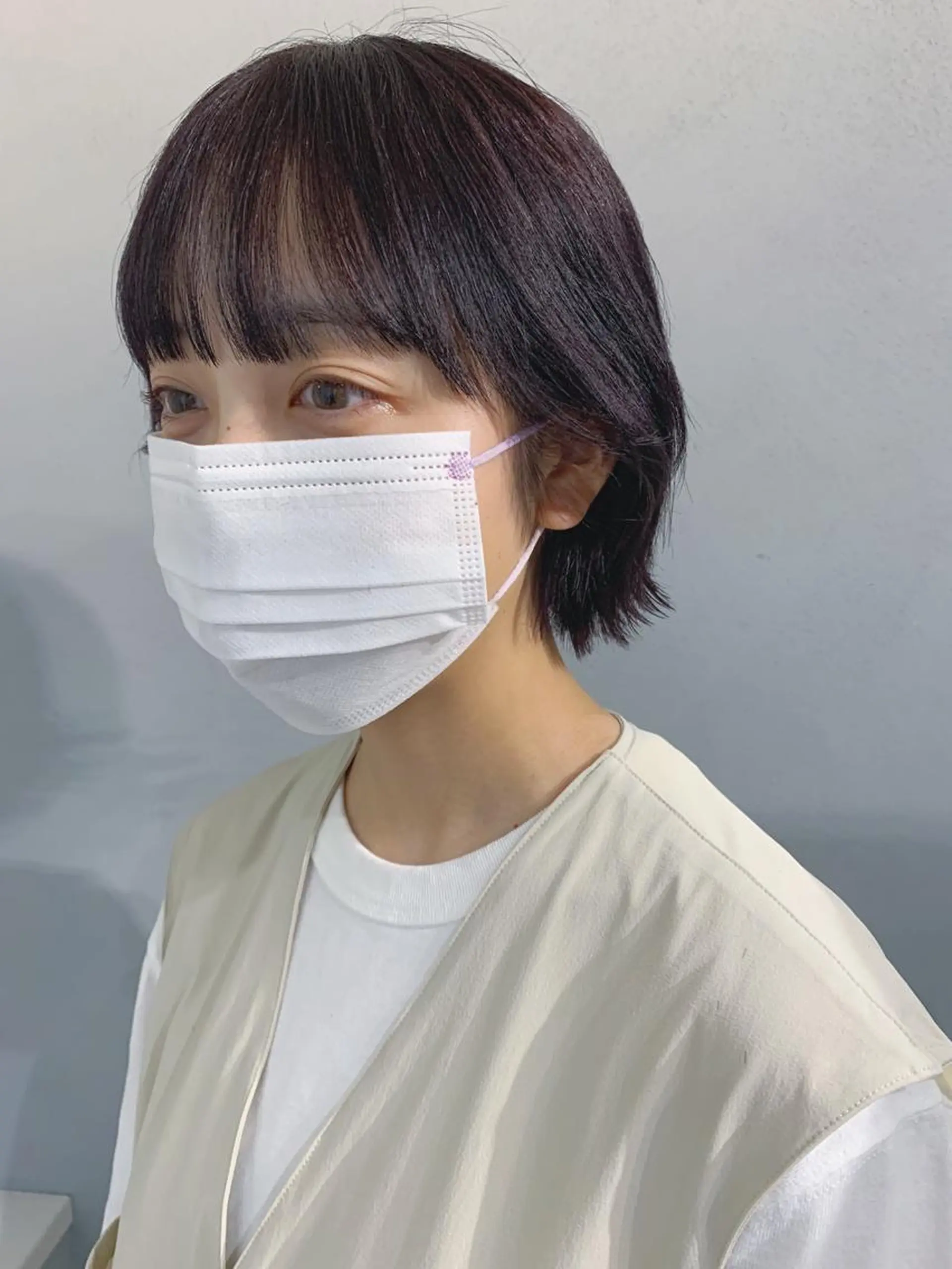 ミディアム カラー ボブパーマコテ巻き風 パーマNo1深江秀平のヘアスタイル