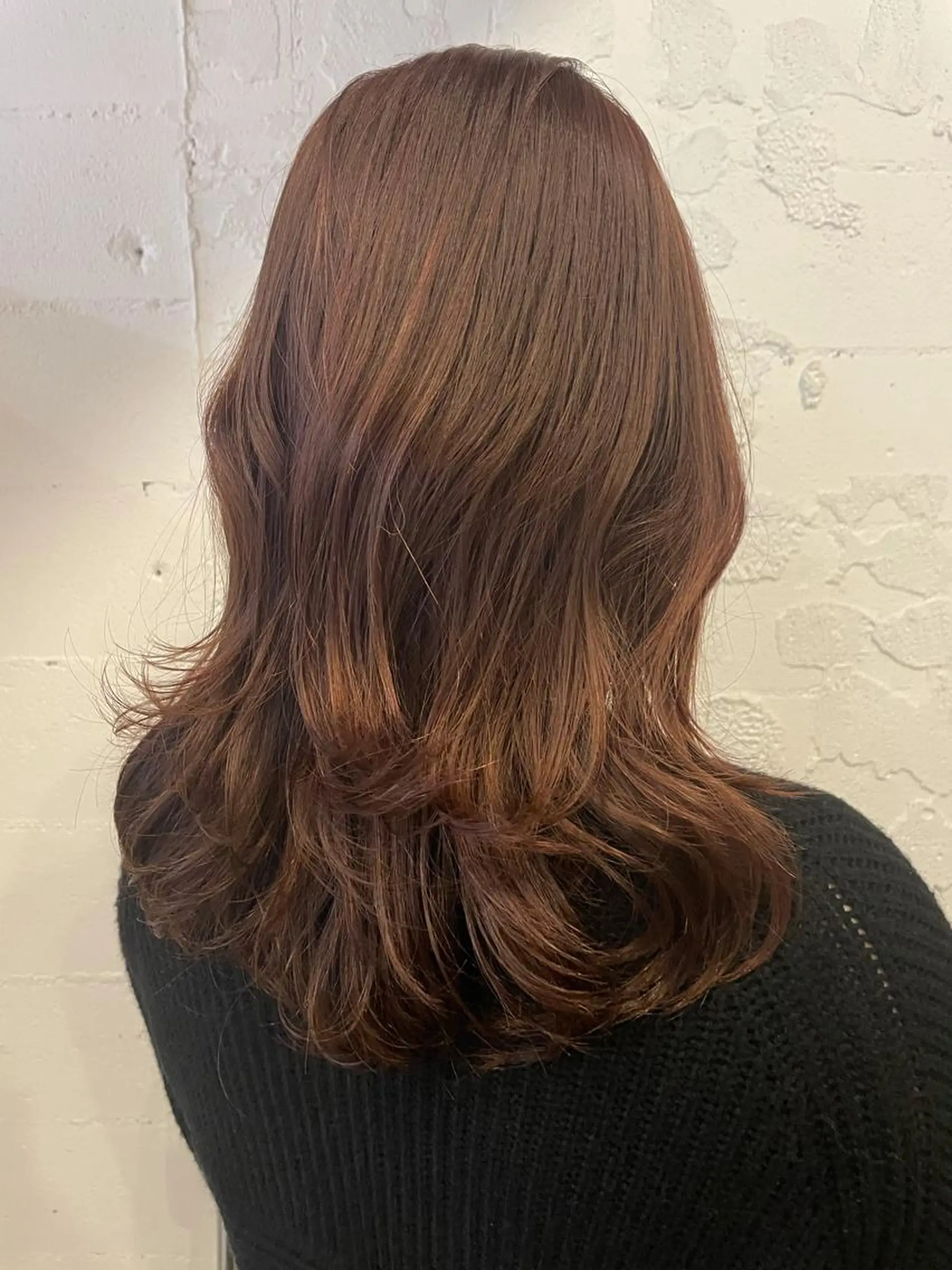 セミロング カラー ブラウンカラー ピンクカラー ピンクブラウン hazuki 🌝のヘアスタイル