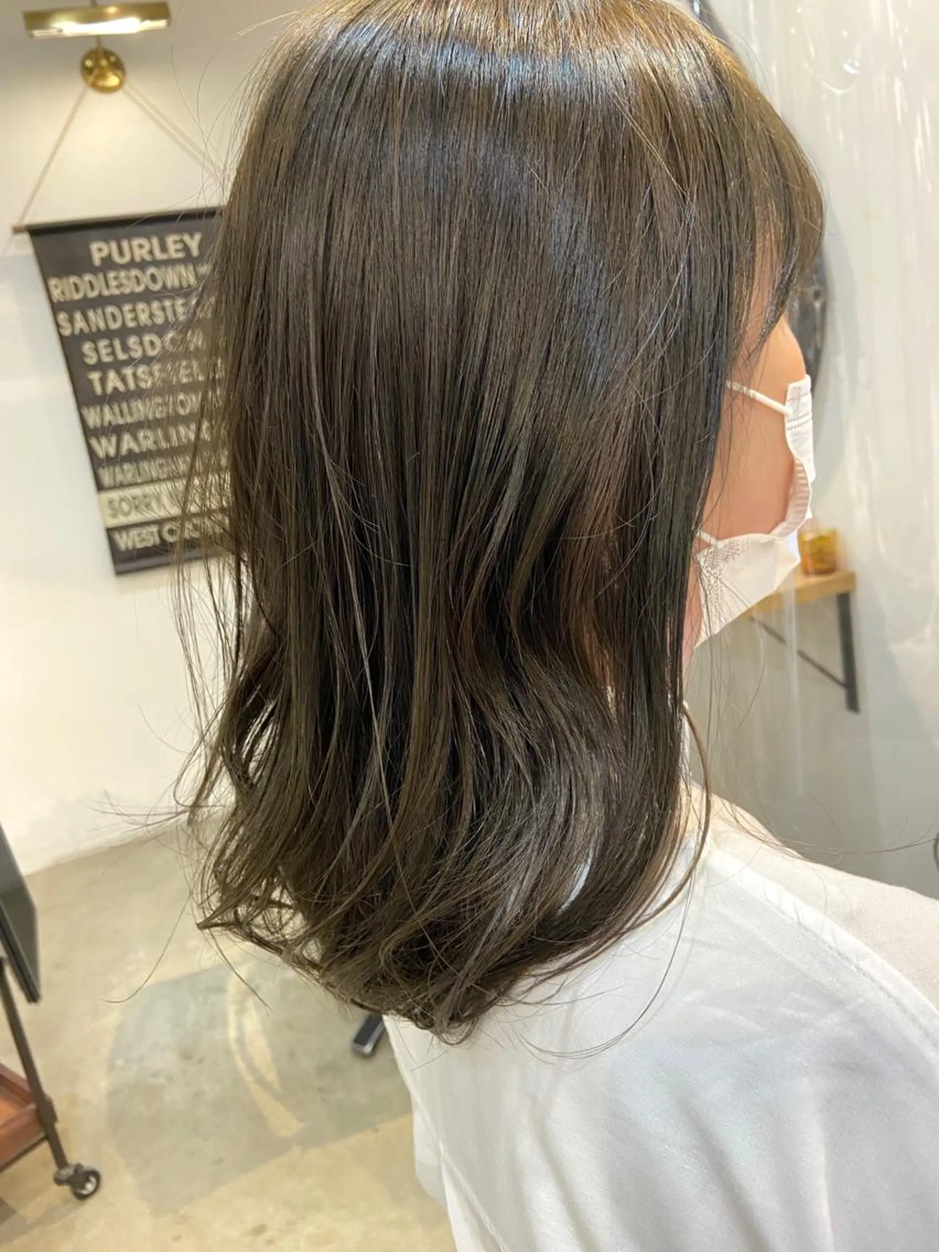 ミディアム カット ヘアカラー トリートメント 髪質改善/森ノ宮/ 美容室/店長杉山慶尚のヘアスタイル