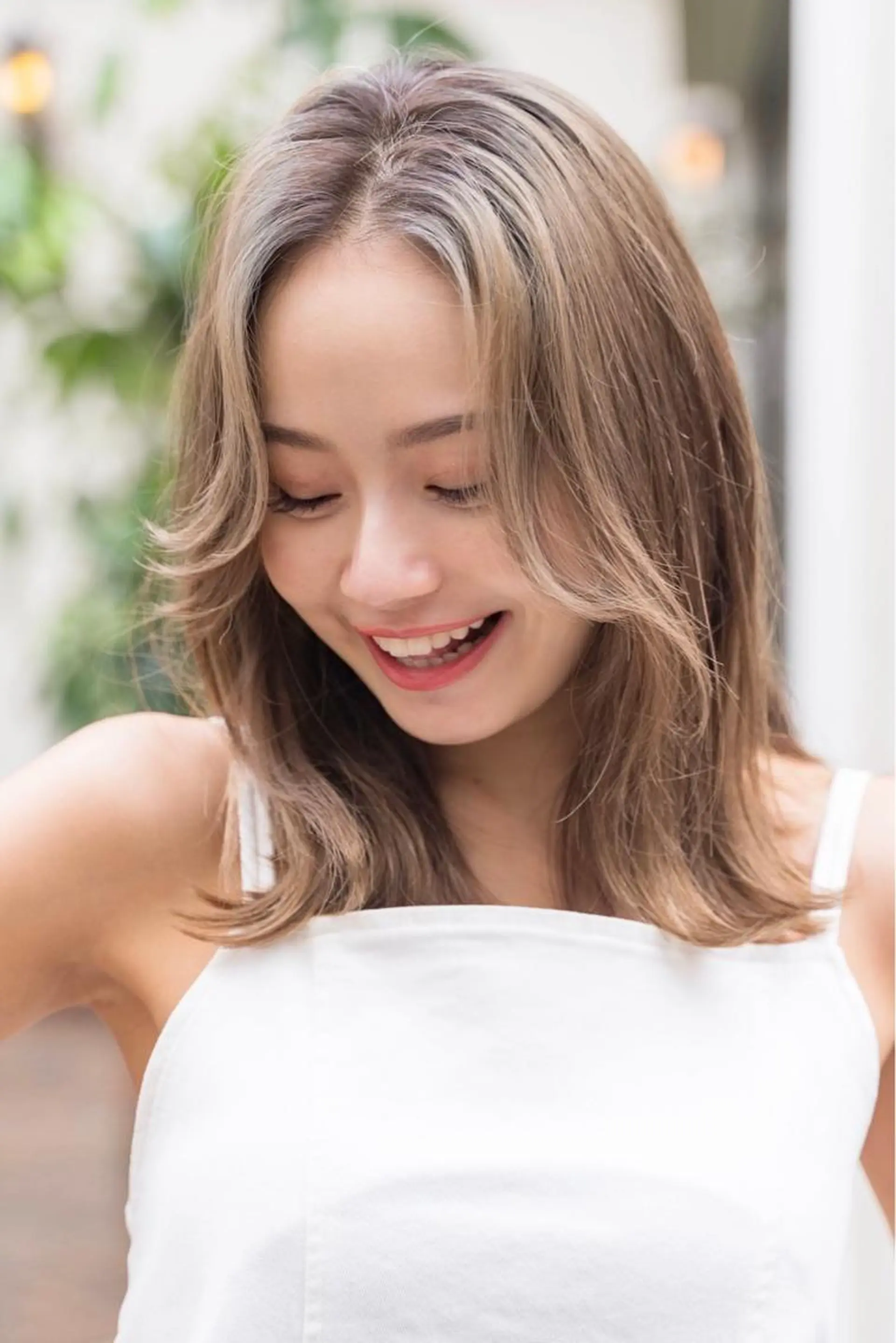 セミロング ヘアカラー 翔斗ブリーチなし🫧 で叶う透明感カラーのヘアスタイル