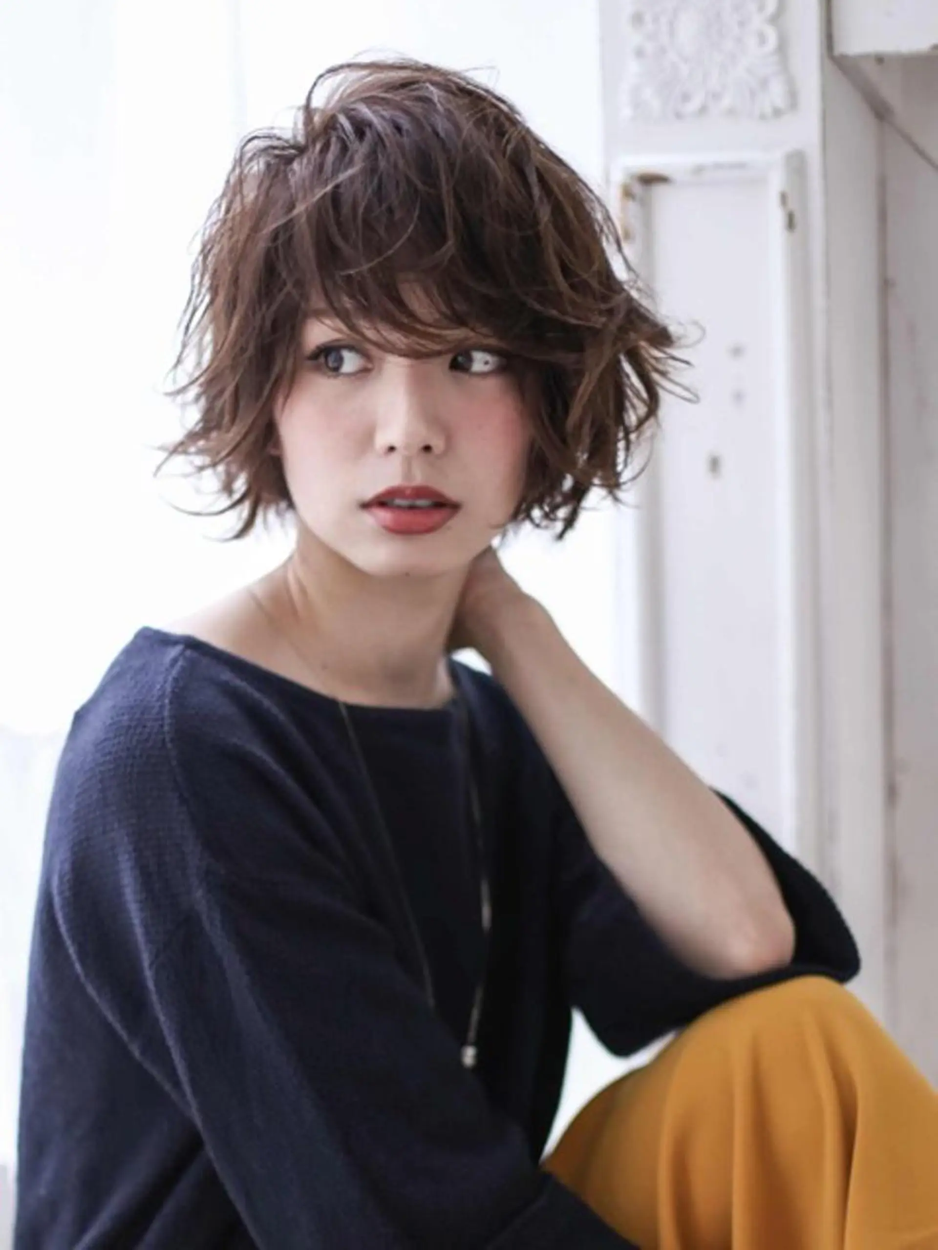 ショート 艶カラー/フェイス レイヤー/たむのヘアスタイル