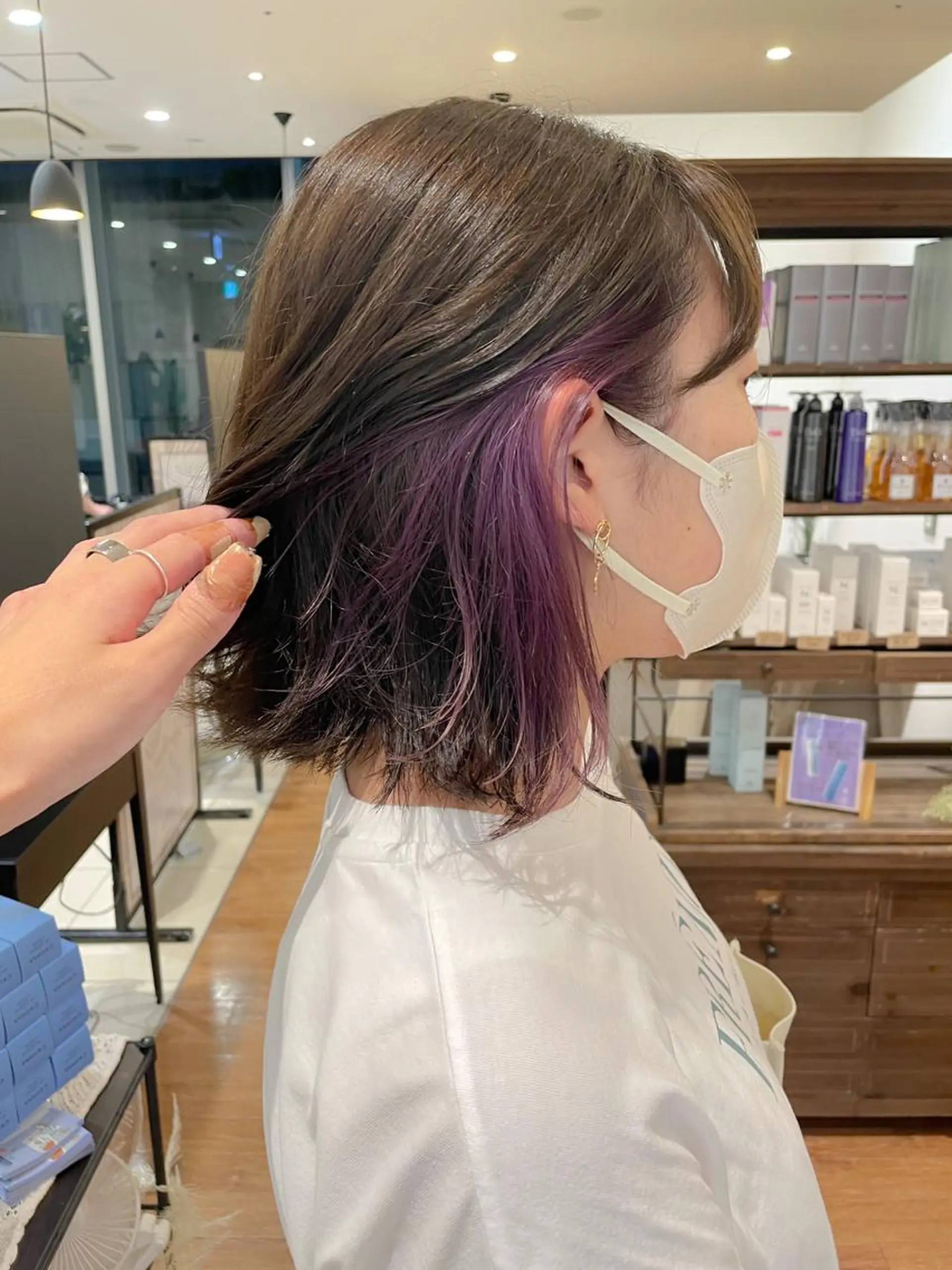 ショート カラー ラベンダーカラー ピンクカラー ピンクラベンダー ヘアカラー 髪質改善/ブリーチ 田代 龍我のヘアスタイル