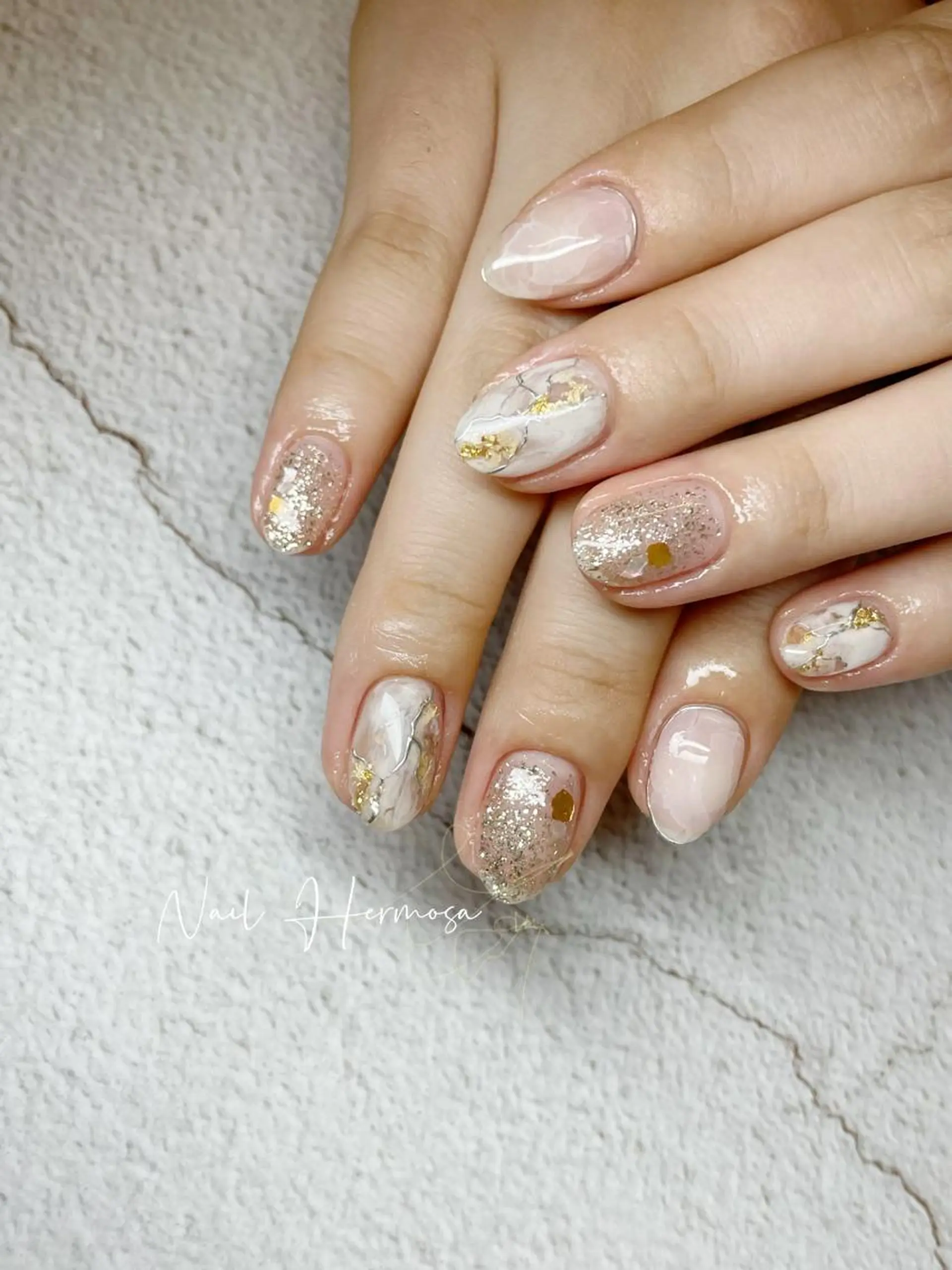 ネイル 長さ出し フットネイル ジェルネイル 持ち込み ニュアンスネイル ハンドネイル ネイル エルモサのネイルデザイン