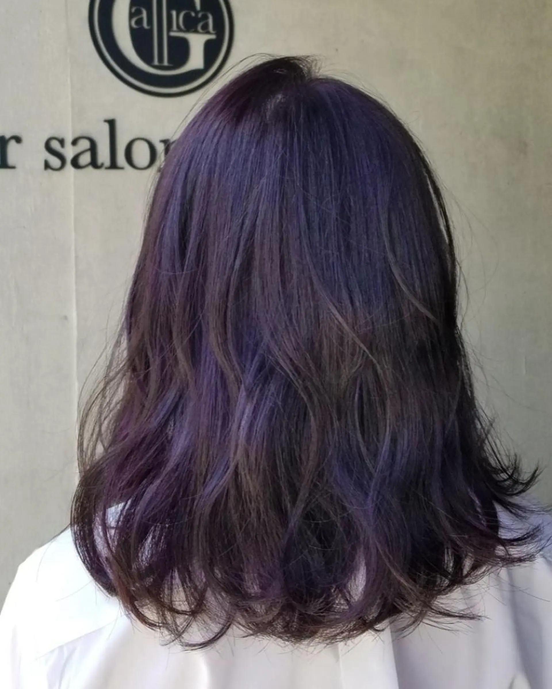 セミロング カラー アッシュ ブリーチ ラベンダーカラー ラベンダーアッシュ ブリーチなしカラー La fith hair 池袋店所属・🌿赤み消し/ 艶カラー落合　優🌿のヘアスタイル