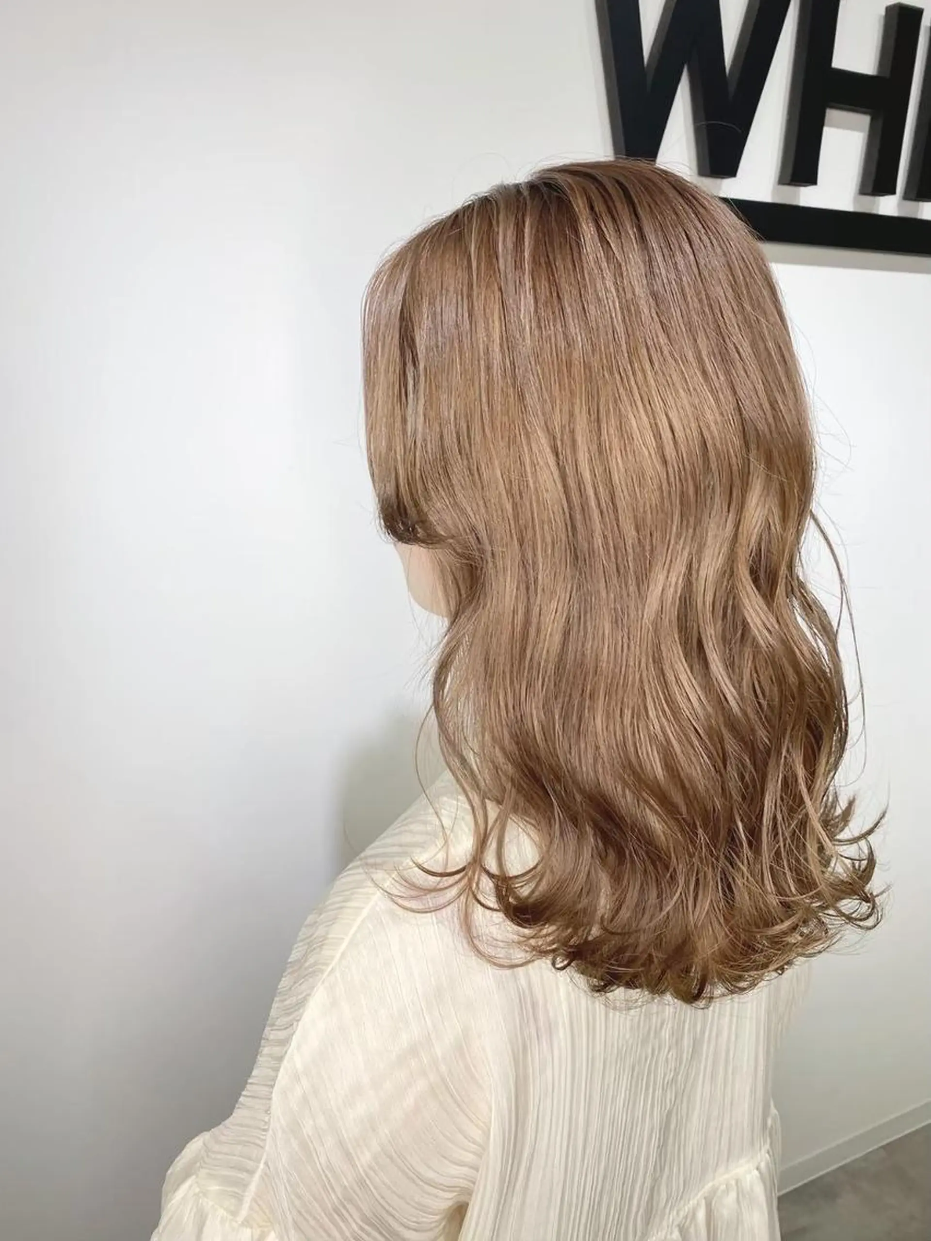 ミディアム 外国人風カラー ハイライト 髪質改善 似合わせカット トリートメント saho .のヘアスタイル