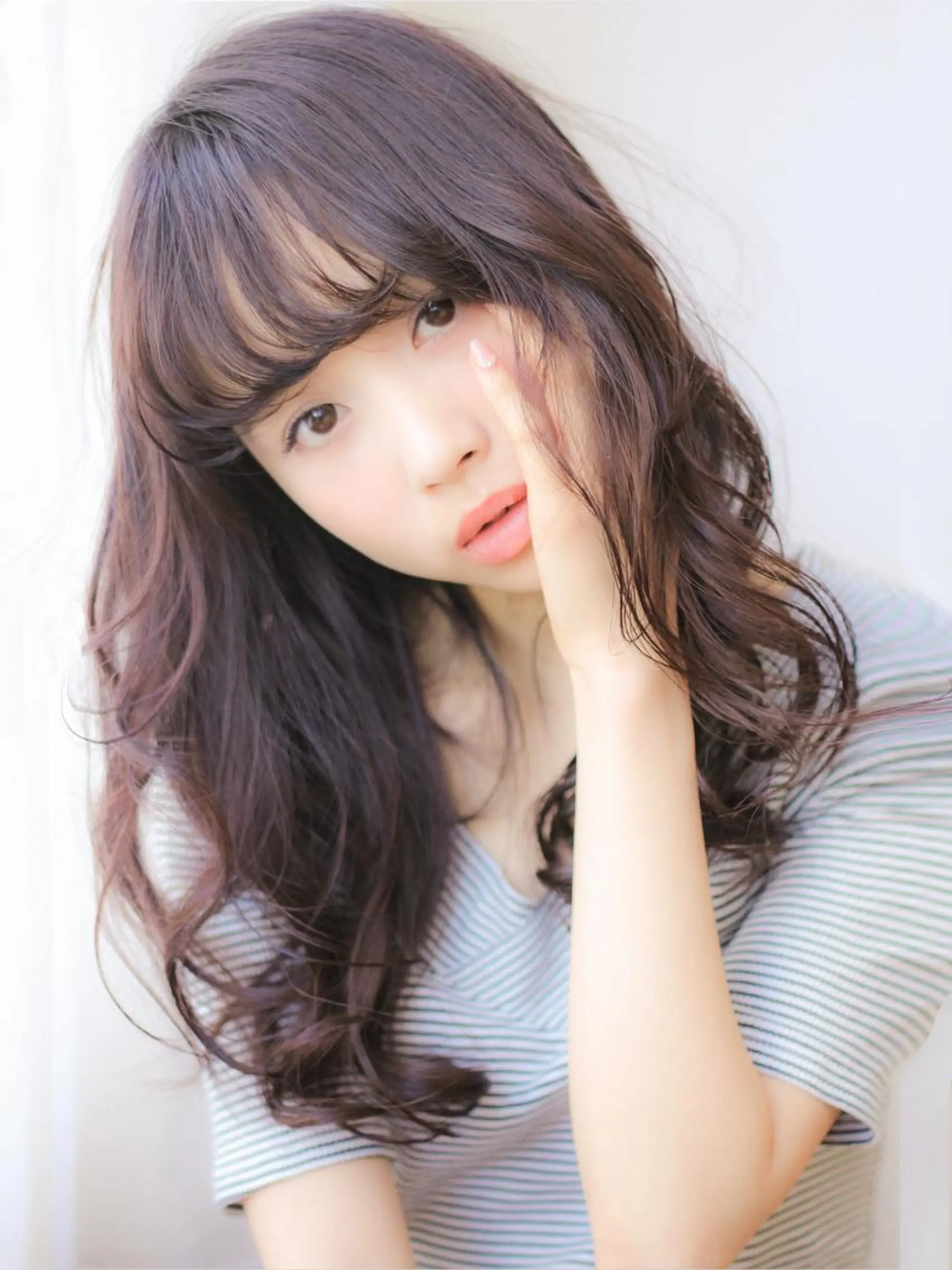 セミロング ロング カラー パーマ VIVIE【ヴィヴィ】所属・髪質改善/韓国風 レイヤー/田村祐樹のヘアスタイル