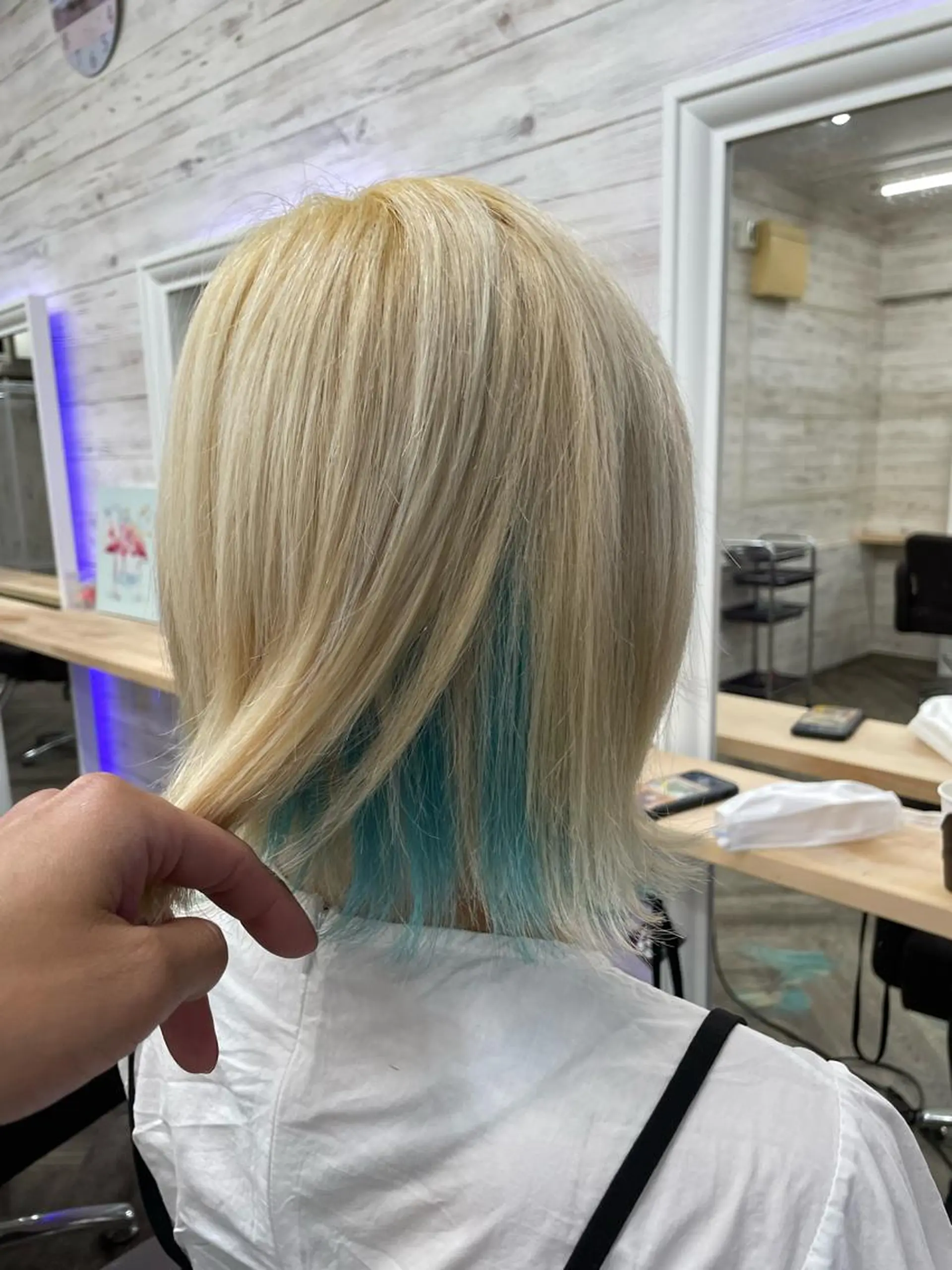 ミディアム シールエクステ ボブ エクステ ウルフカット ヘアカラー エクステ 北沢 隆のヘアスタイル