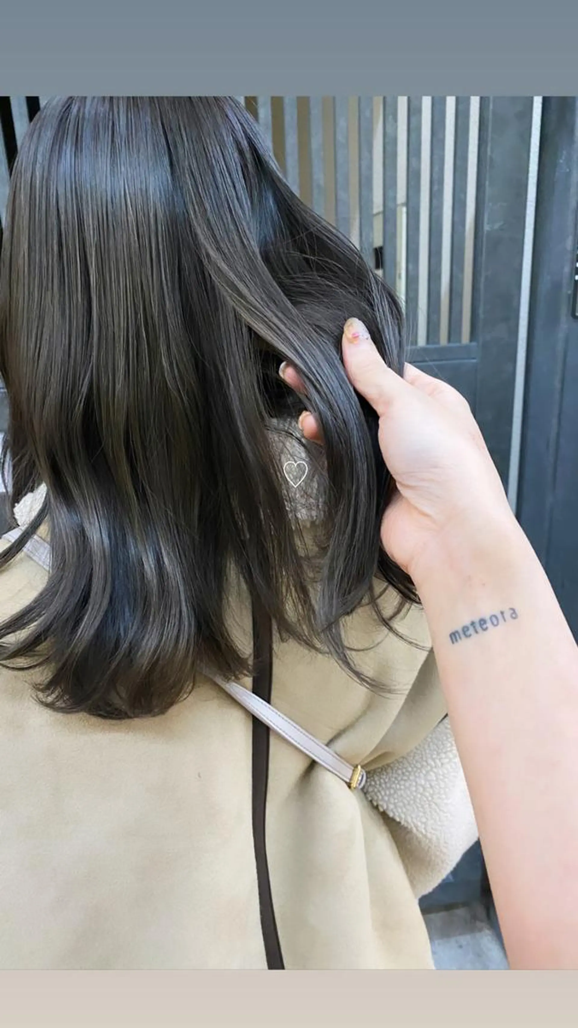 セミロング アッシュ アッシュグレー アッシュグレージュ ウルフカット／吉村 桃子のヘアスタイル