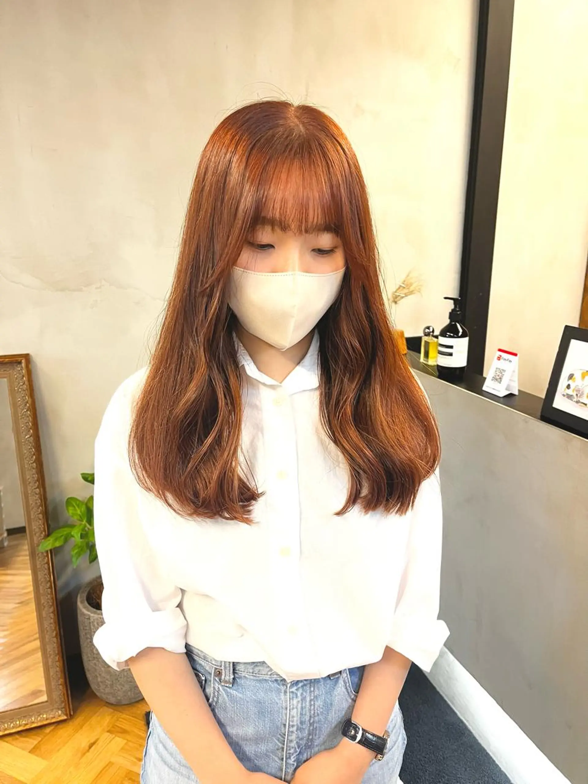 ロング カラー ヘアアレンジ ブリーチ ダブルカラー ブリーチなしカラー カット ヘアカラー トリートメント ena/ブリーチなし 透明感・レイヤー🎀のヘアスタイル