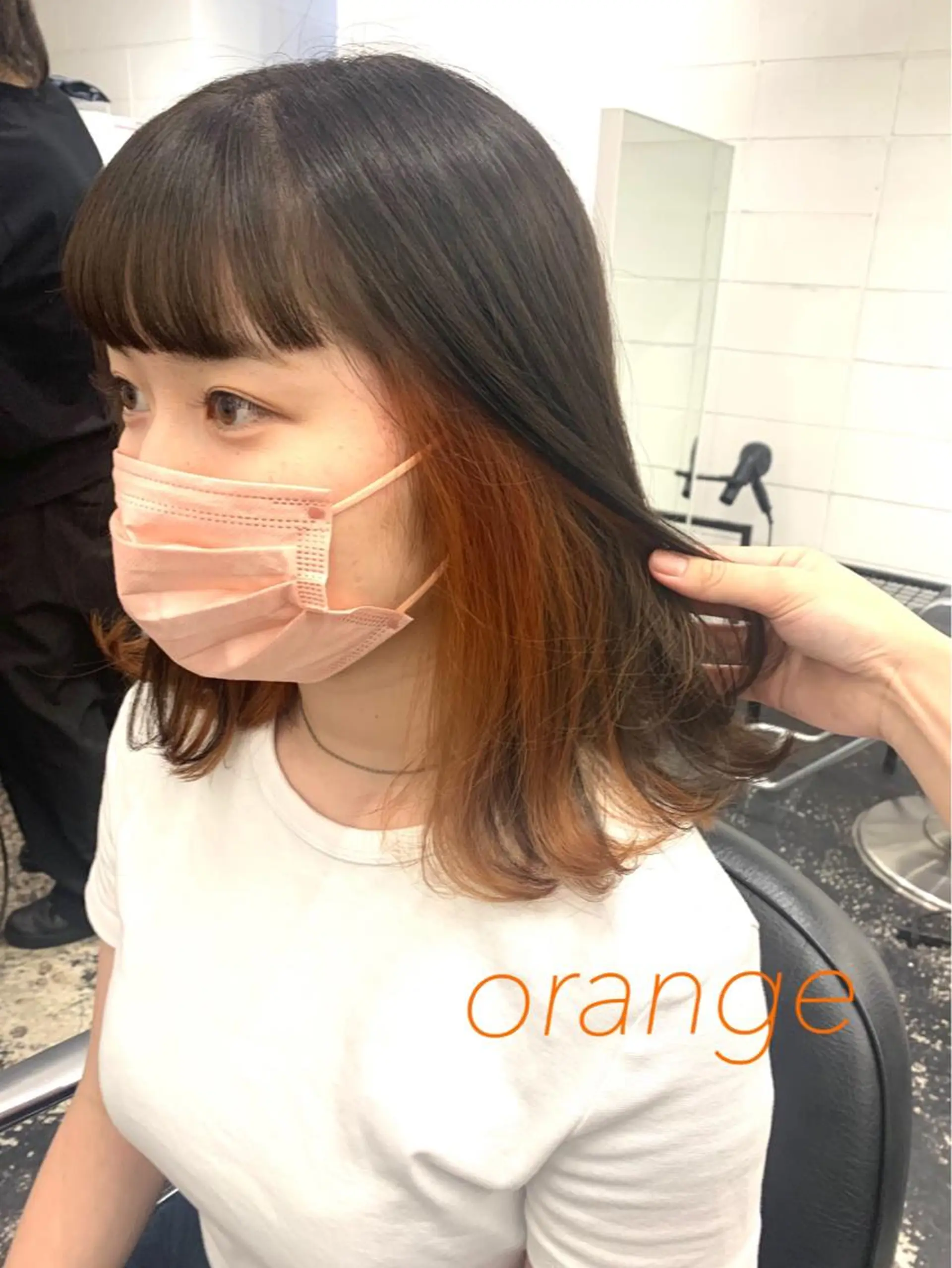 ショート カラー ブラウンカラー オレンジ レイヤーカット/艶髪 ✨💭KIRARIのヘアスタイル