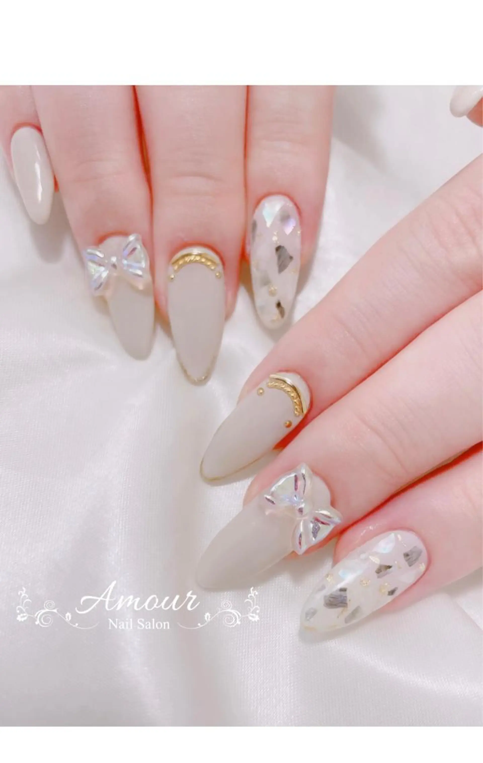 ネイル リボン nailsalon ♡amour♡のネイルデザイン