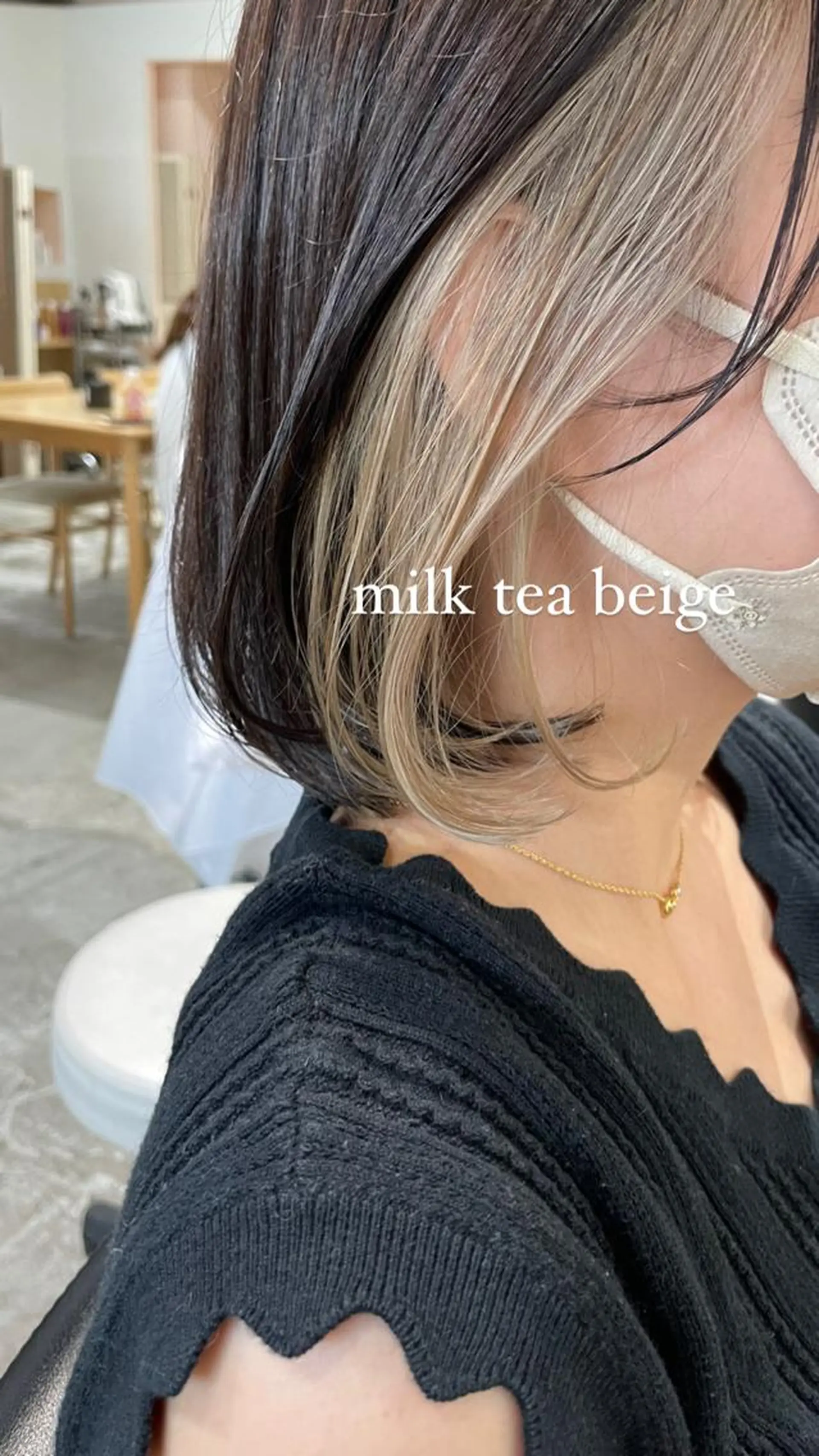 ミディアム ボブ くびれヘア 似合わせカット 小顔カット ヘアカラー トリートメント カラー得意【梅田】 瀧本友梨乃のヘアスタイル