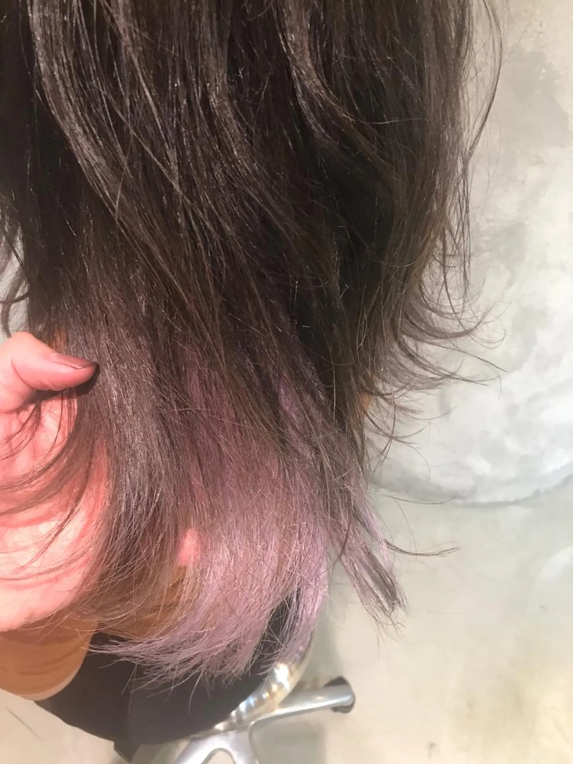 ミディアム カラー ピンクカラー ピンクパープル パープルカラー 松村 崇弘のヘアスタイル