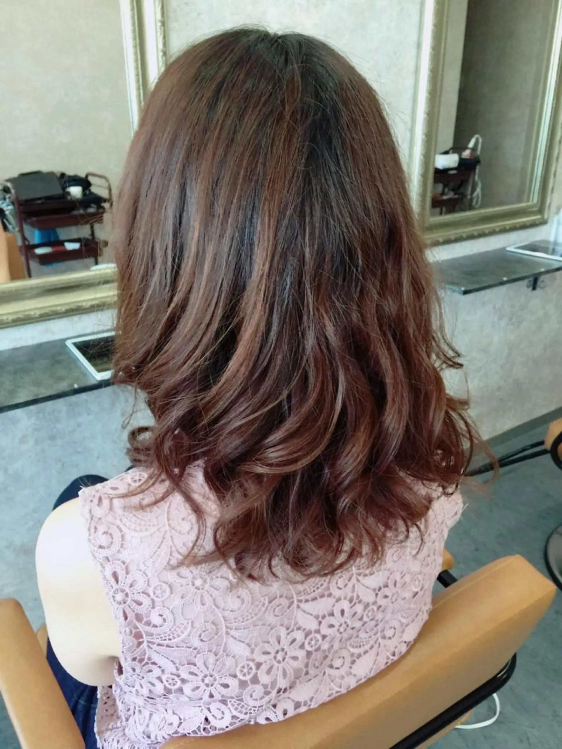 セミロング パーマ セミロングパーマ デジタルパーマ メンズスタイル バレイヤージュ　齋藤のヘアスタイル
