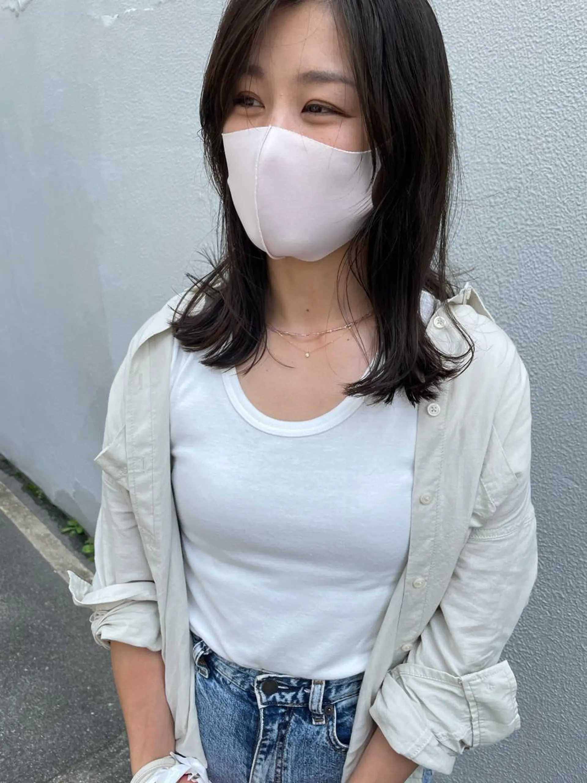 セミロング カット ヘアカラー トリートメント さの あやねのヘアスタイル