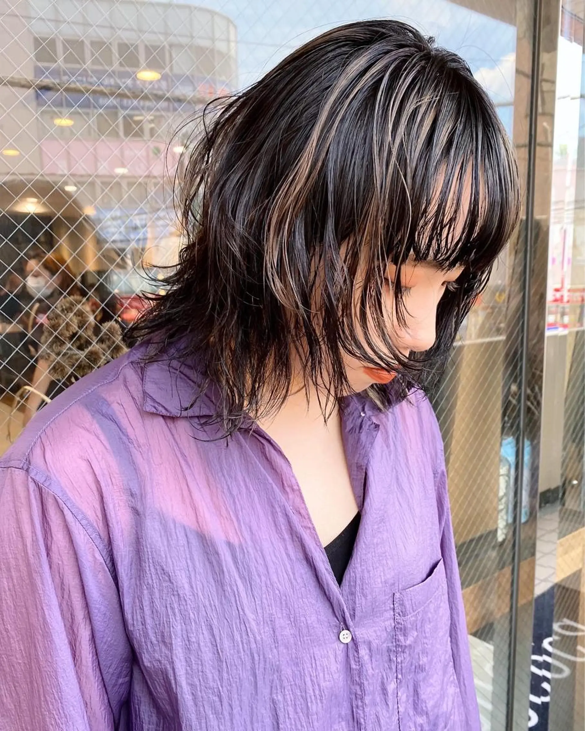 ミディアム ミウ☆ ブリーチダブルカラーのヘアスタイル