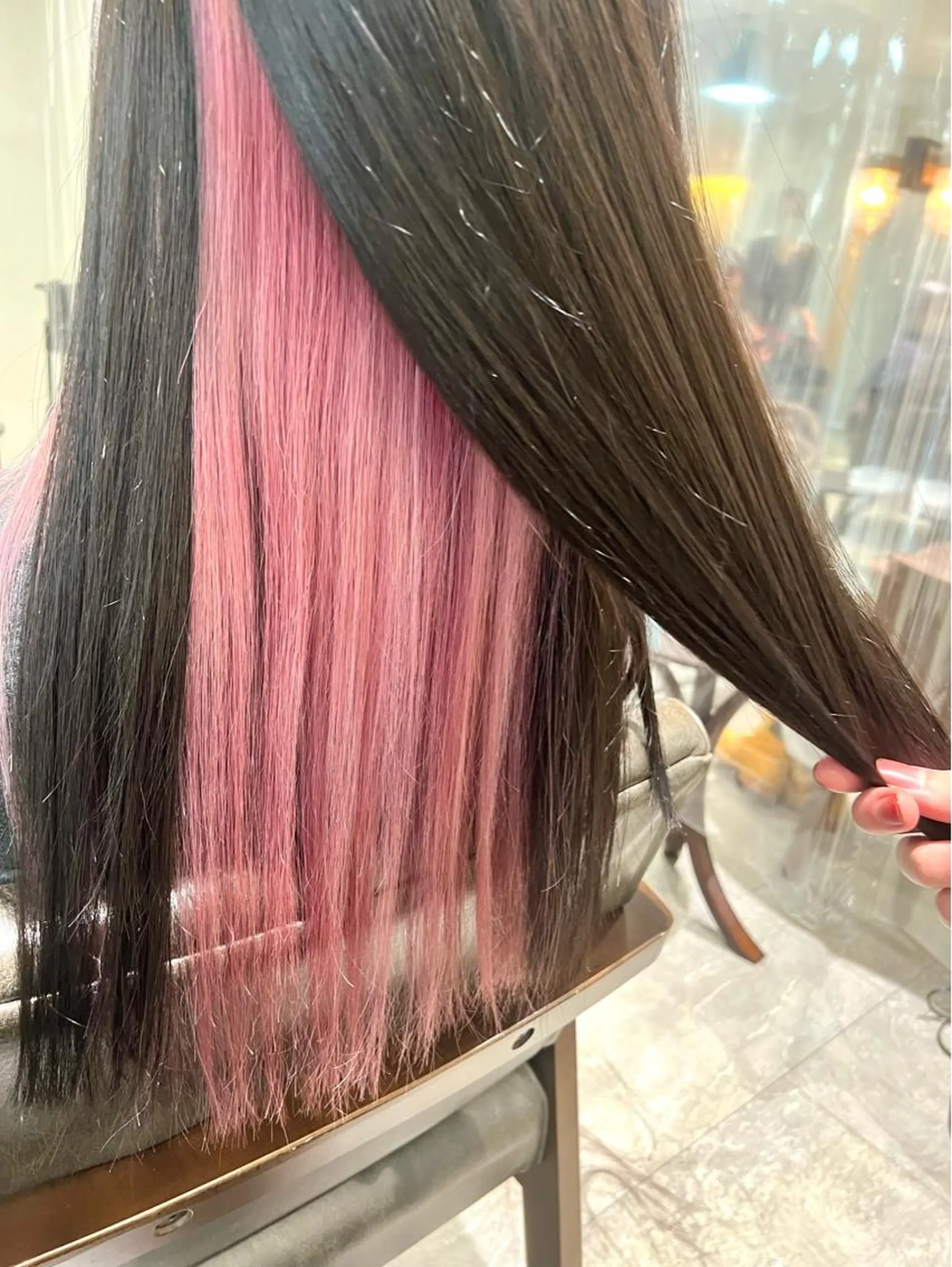 ロング カラー ヘアアレンジ ネイル ヘアカラー トリートメント ヘッドスパ ヘアセット 🌈インナーカラー ‘ショウマ’🌈のヘアスタイル