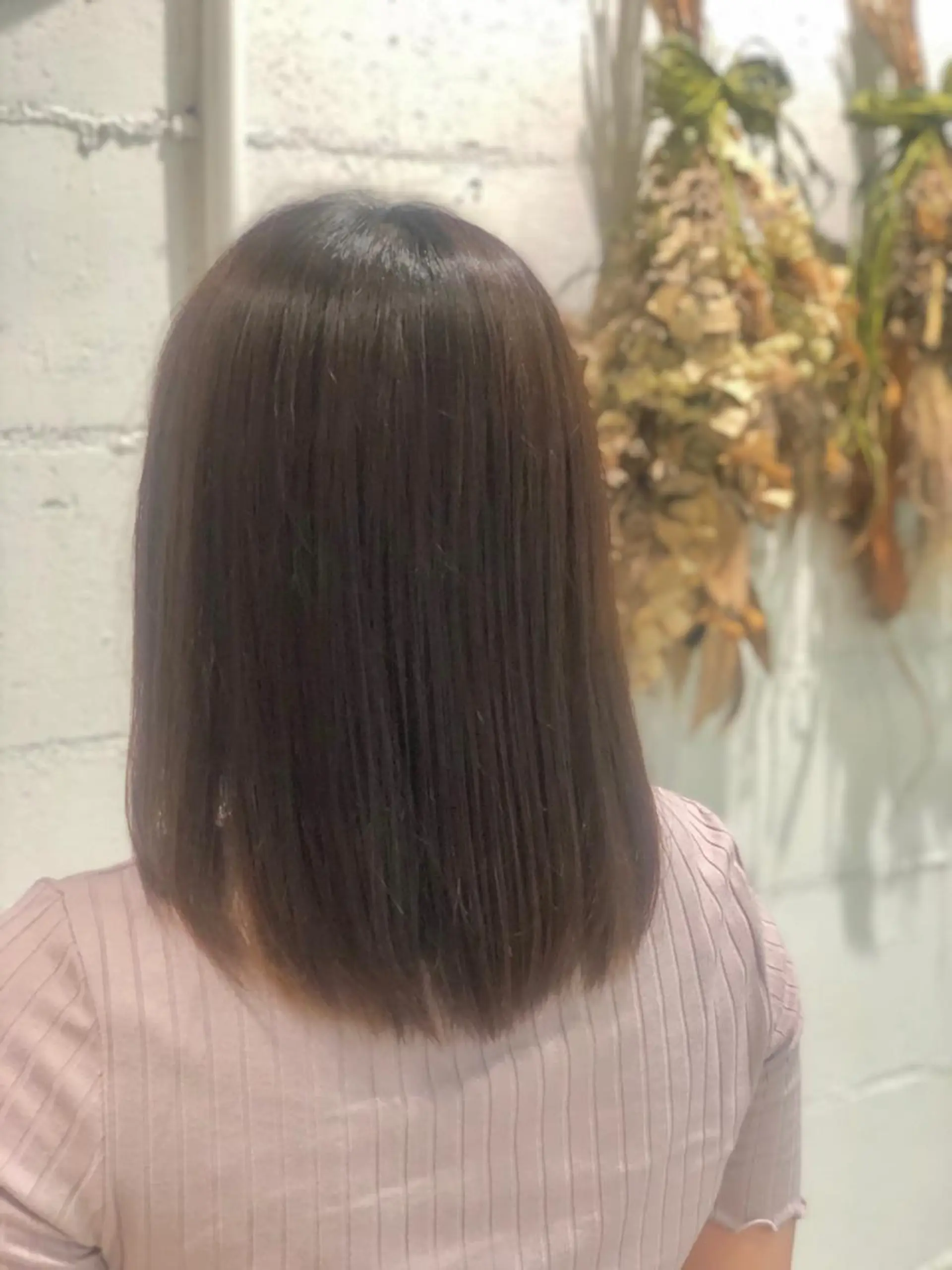 ミディアム カット 縮毛矯正 トリートメント Barrel京橋店 Nagao/髪質改善のヘアスタイル