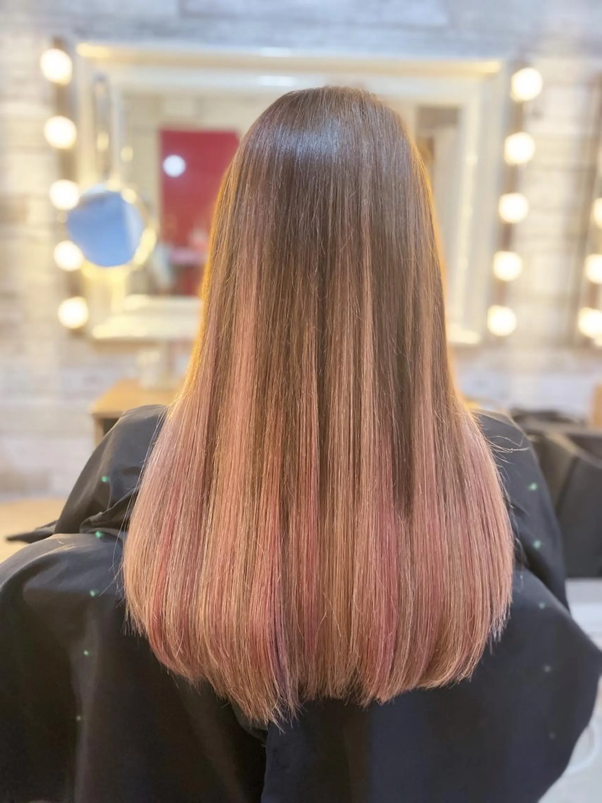 ロング カラー ヘアアレンジ グラデーションカラー ピンクカラー エクステ Hair Make Salon ZEROのヘアスタイル