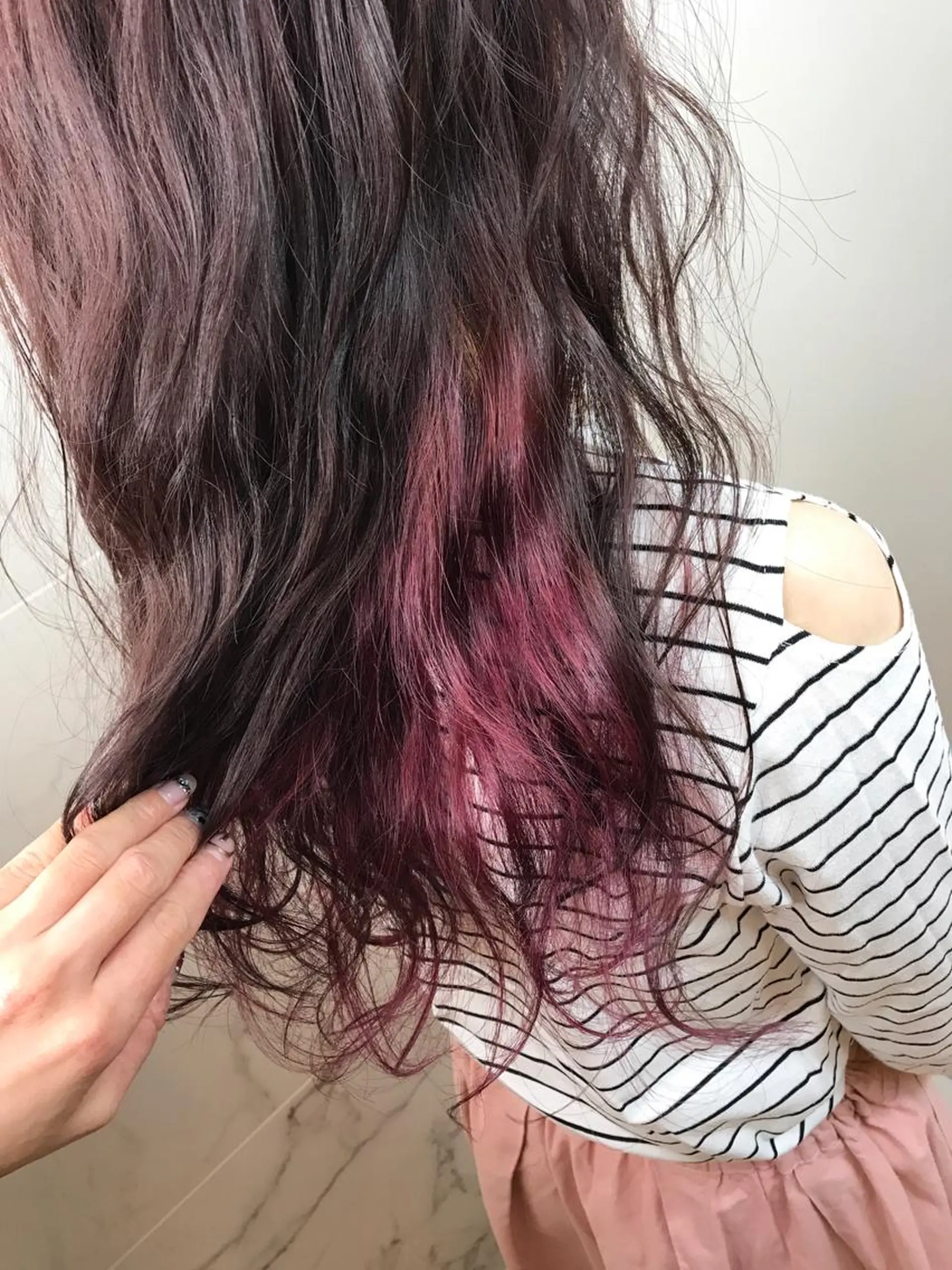 ロング カラー ヘアアレンジ ピンクカラー カット ヘアカラー トリートメント 今井 由佳のヘアスタイル