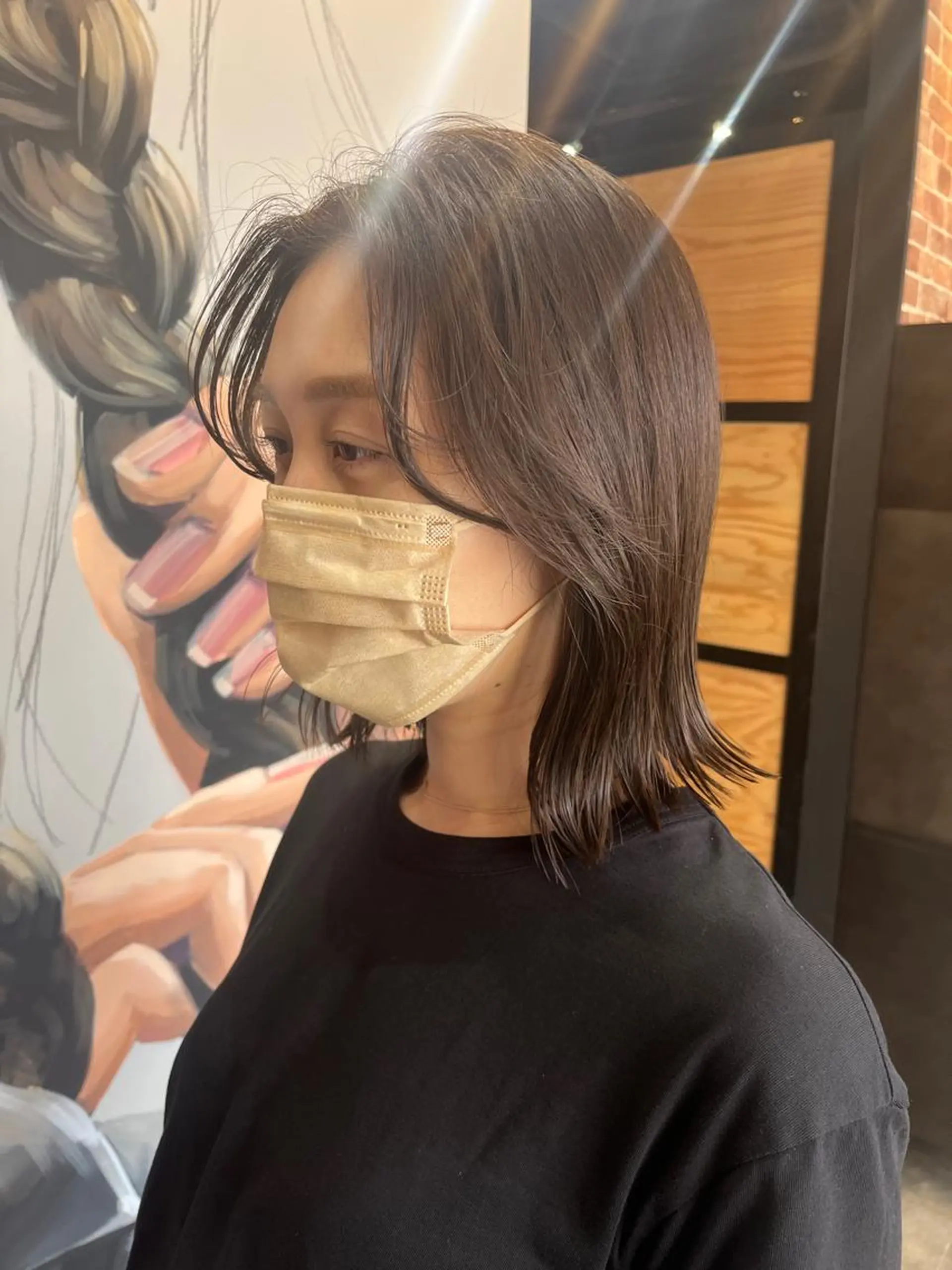 ミディアム カラー パーマ ヘアアレンジ メンズ キッズ ネイル マツエク・マツパ アイブロウ 切りっぱなしボブ メンズハイライト 透明感カラー ハイライトカラー 眉カラー ヘッドスパ 久木原 ゆりのヘアスタイル