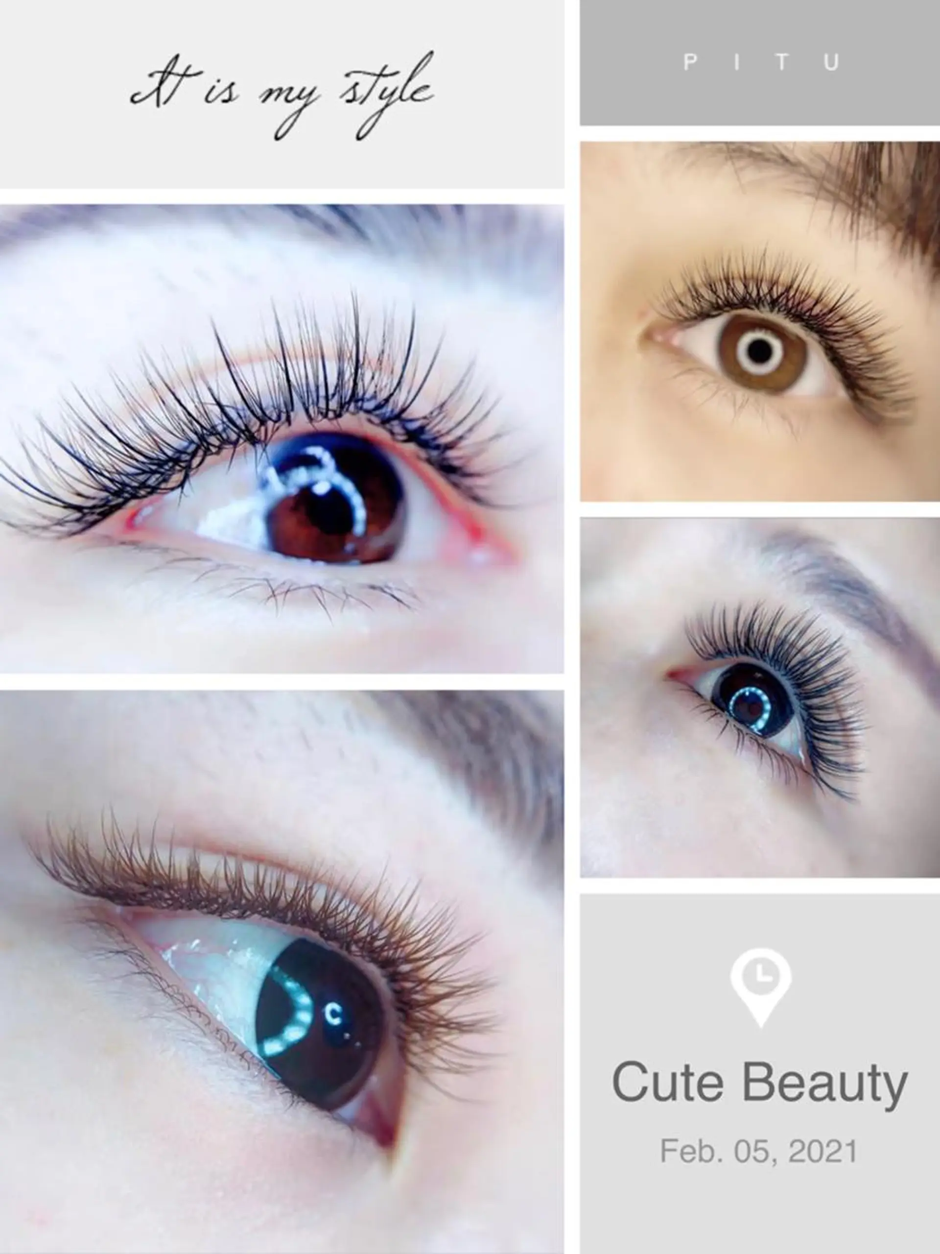 ネイル 春ネイル Cute beauty2のマツエク・マツパデザイン